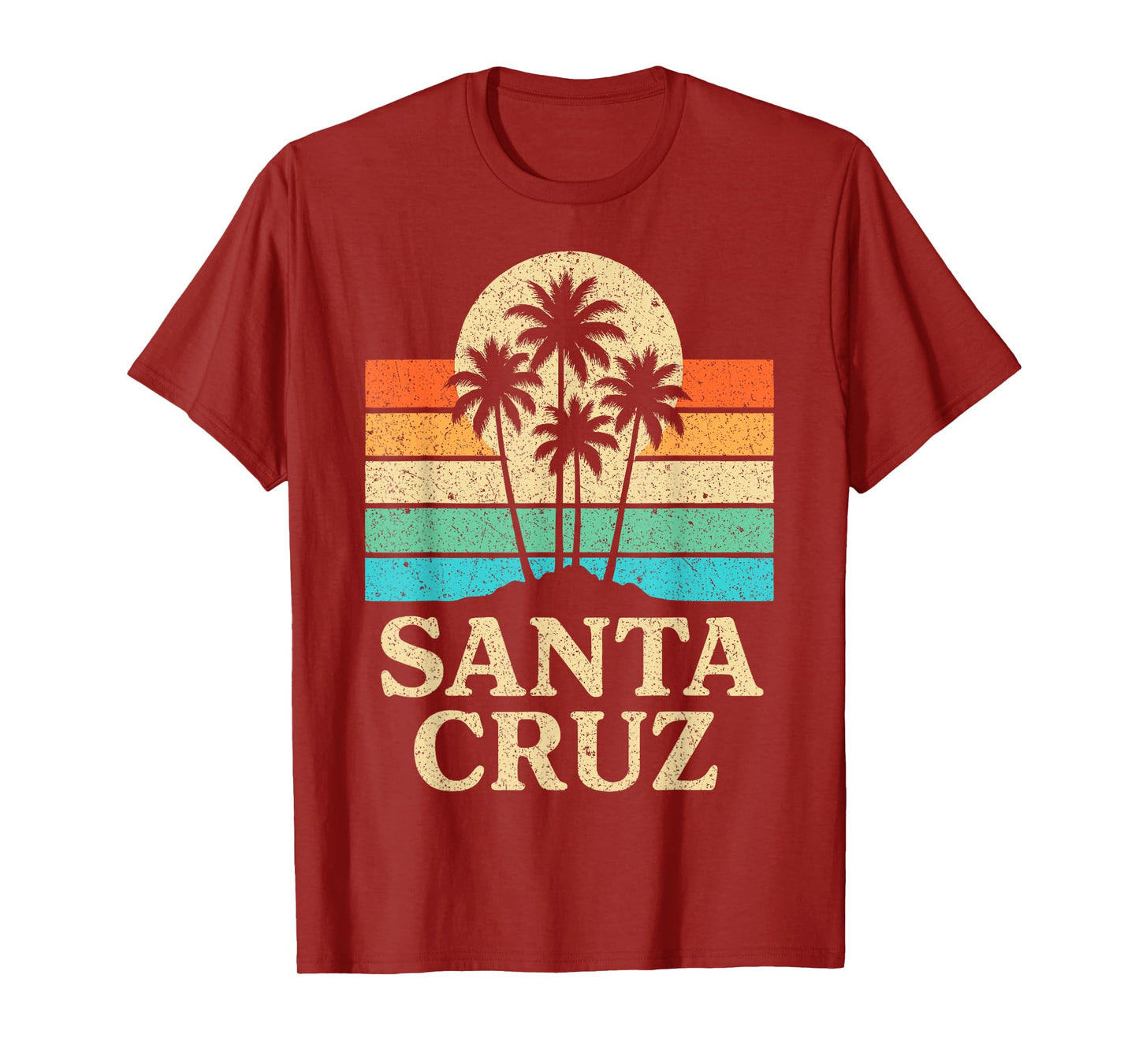 Santa Cruz CA California Retro 70s 80s 90s Surfer T-Shirt