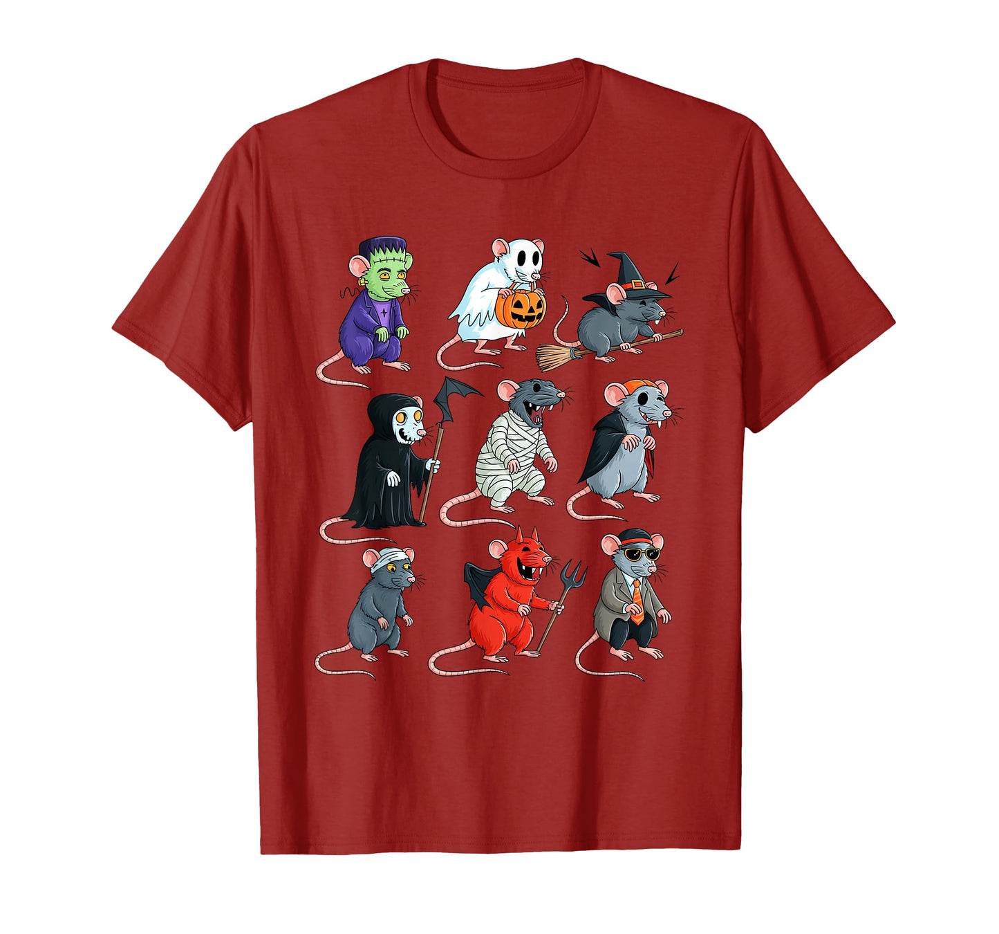 Rat Spooky Witch Boo Zombie Rat Halloween Boys & Girls T-Shirt