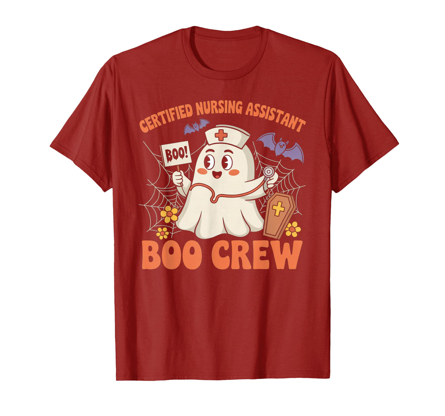 Certified Nursing Assistant Boo Crew Ghost T-Shirt