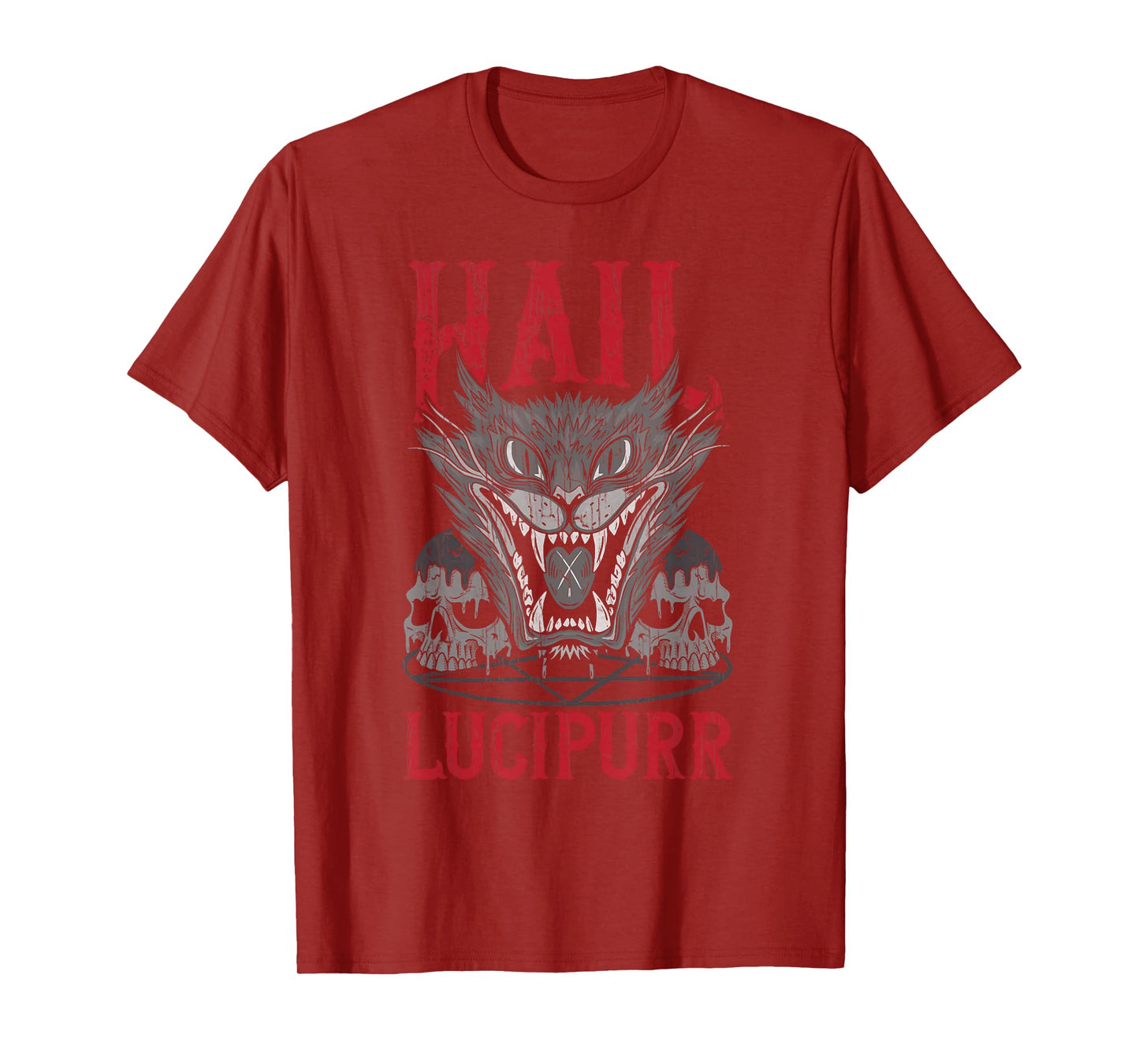 Hail Lucipurr Death Metal Cat Satan Men Women T-Shirt