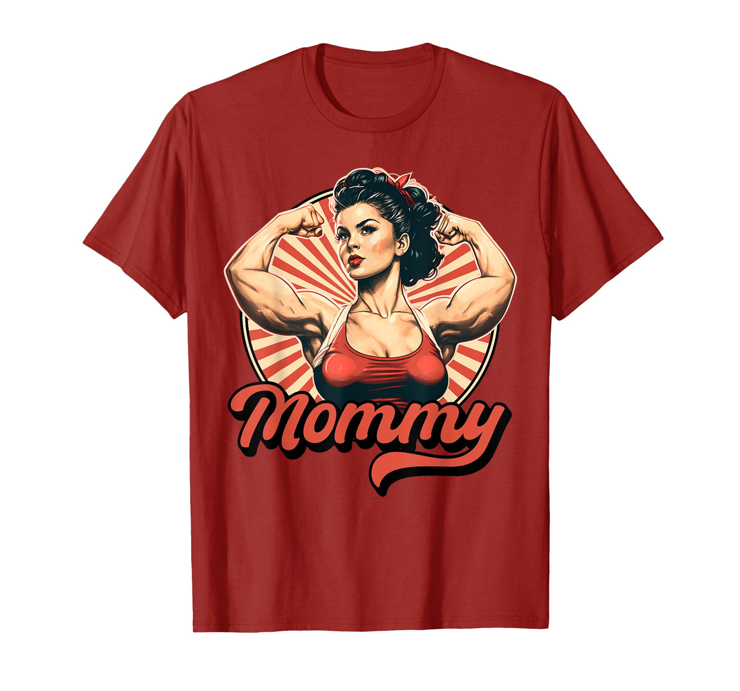 Mommy Retro Weightlifting And Bodybuilding Gym Mom T-Shirt
