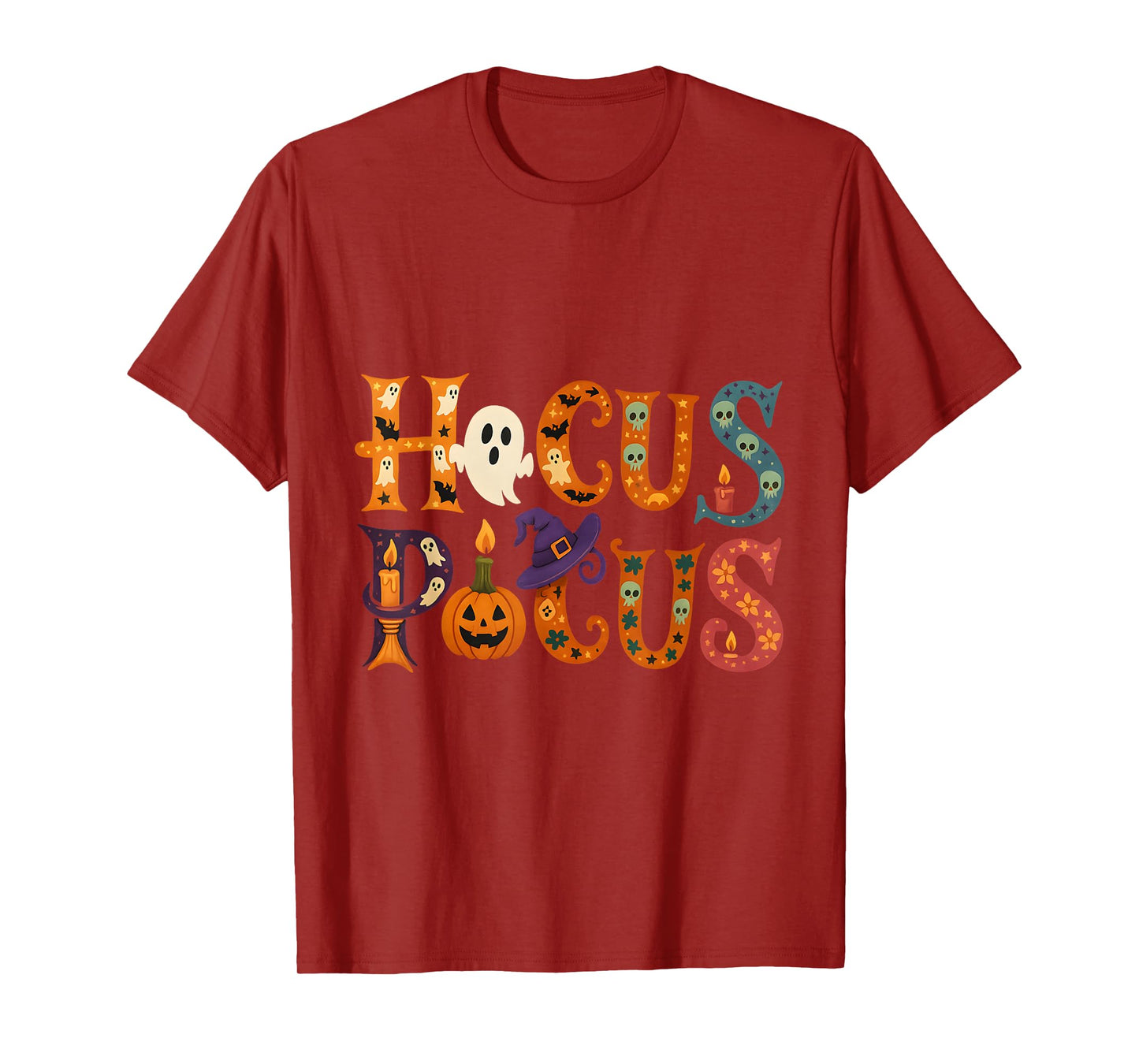 Cute Hocus Pocus Halloween Ghost Witch Pumpkin Fun T-Shirt
