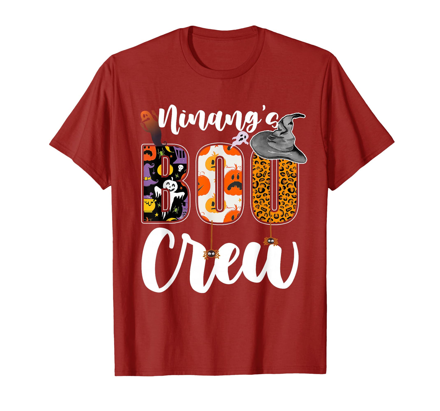 Ninang's Boo Crew Halloween Aunt Nephew Niece Matching T-Shirt