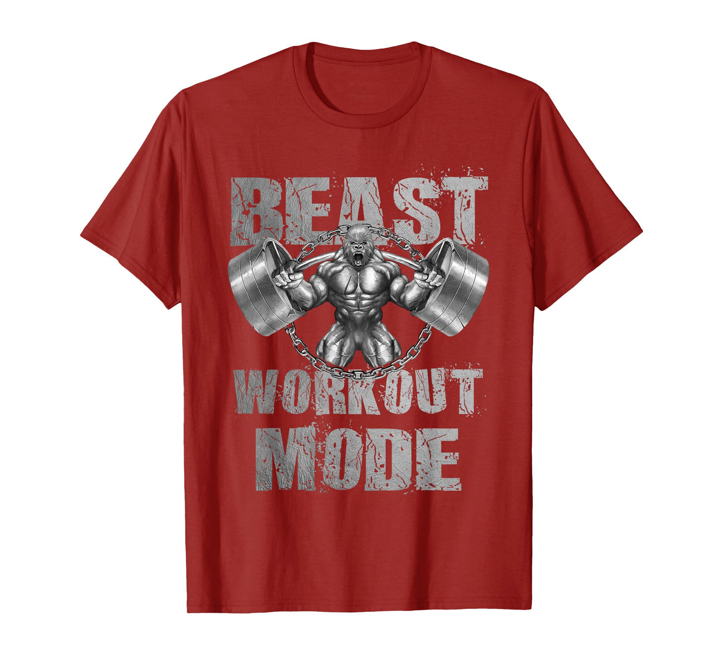 Gorilla Beast Workout Mode Lifting Weights Fitness Gym T-Shirt