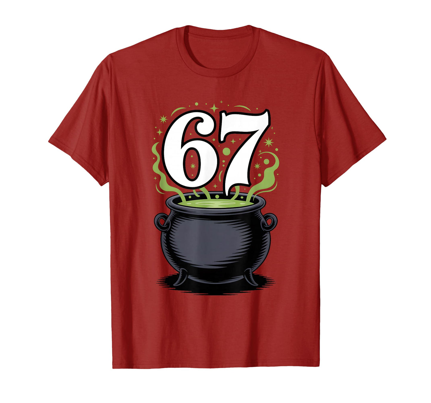67 Meme Funny Halloween Six Seven Witch 6 7 T-Shirt