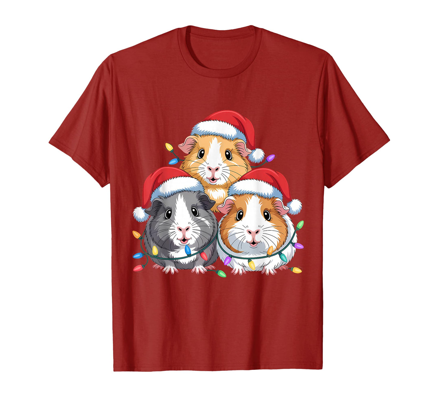 Guinea Pig Christmas Santa Hat T-Shirt