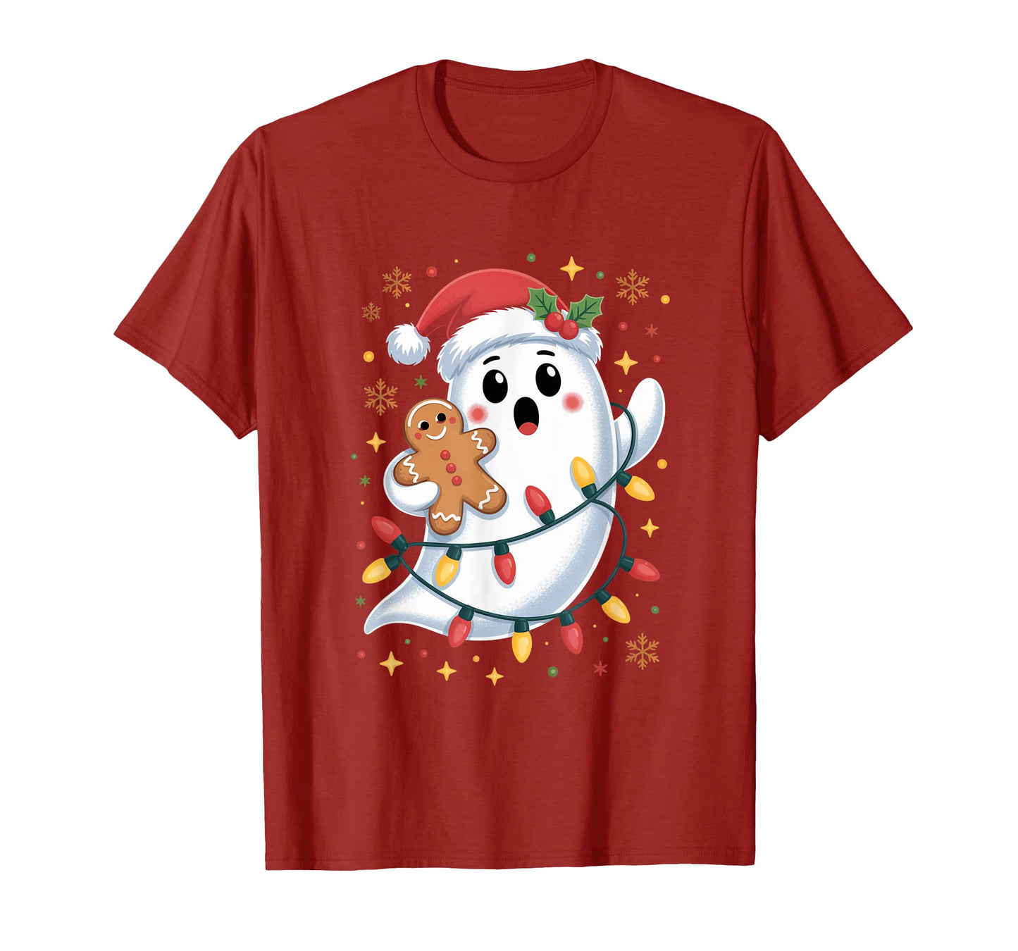 Ghost Christmas Santa Spooky Christmas T-Shirt