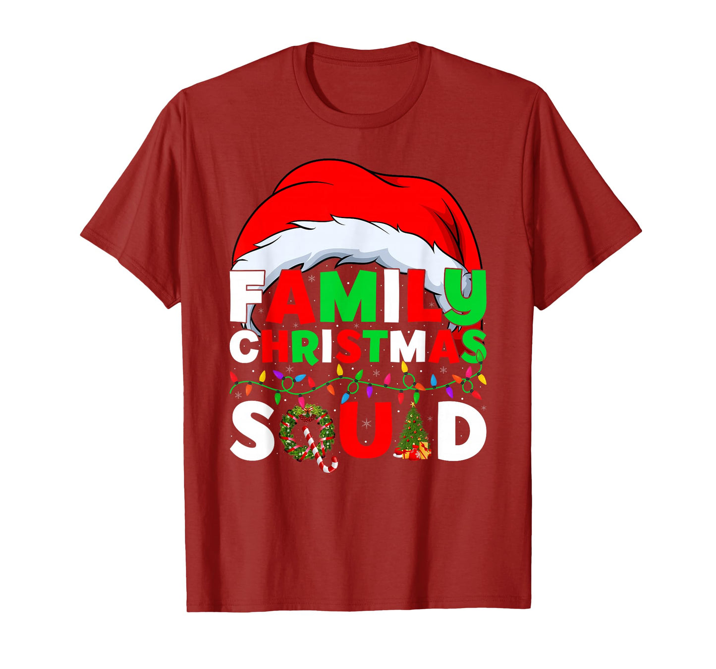Santa Xmas Pajamas Matching Family Christmas Squad Holiday T-Shirt