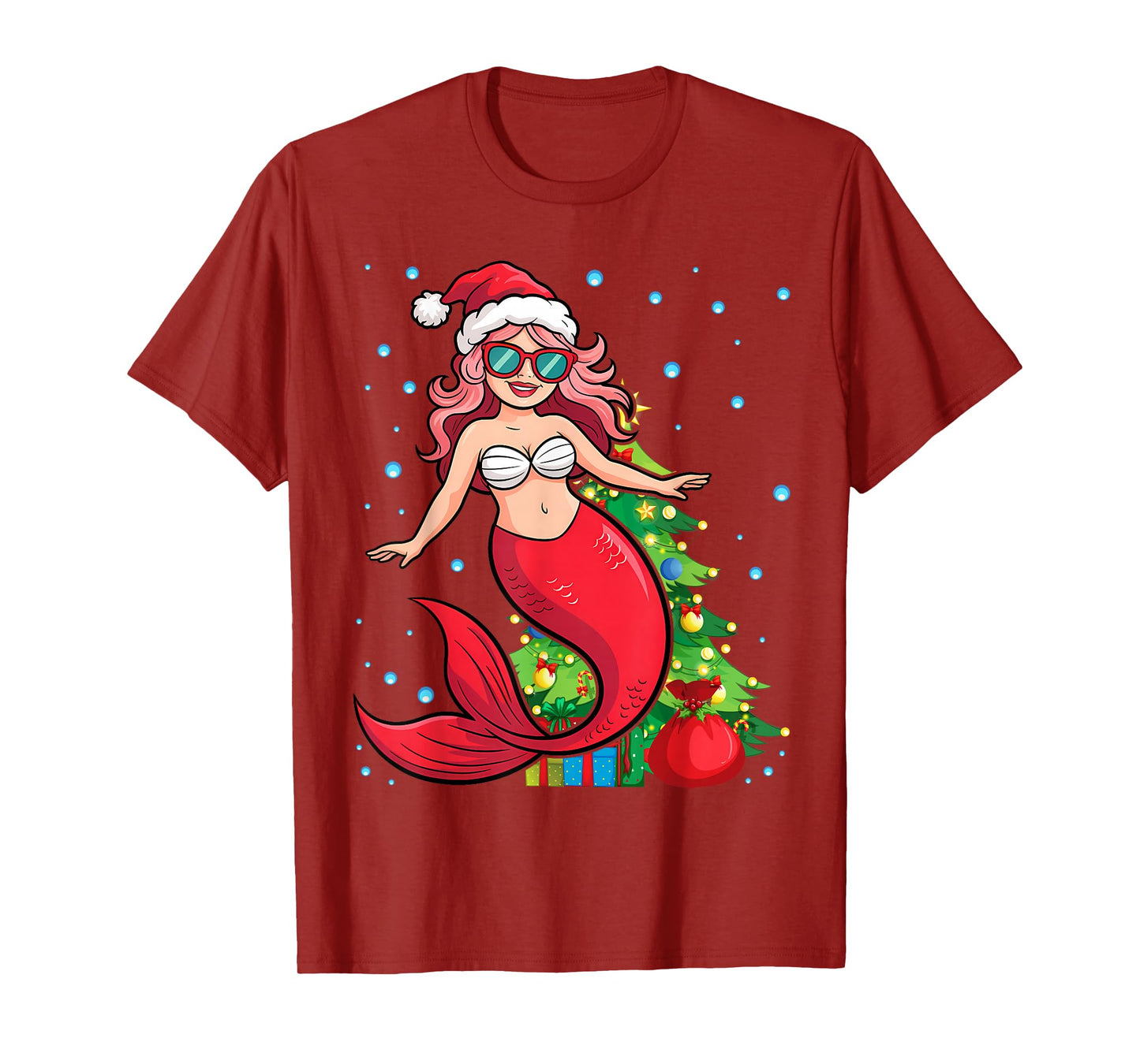 Mermaid Christmas Lover Santa T-Shirt