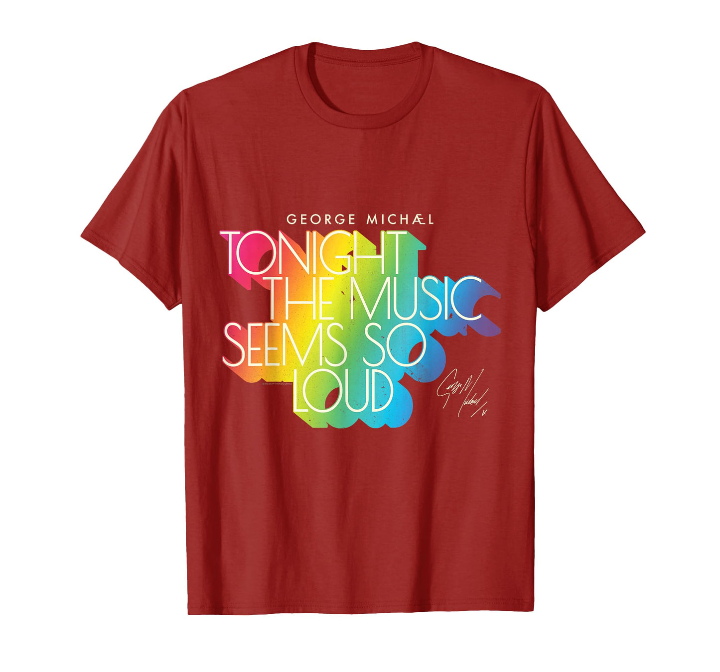 George Michael Tonight the Music Retro Rainbow (Light) T-Shirt