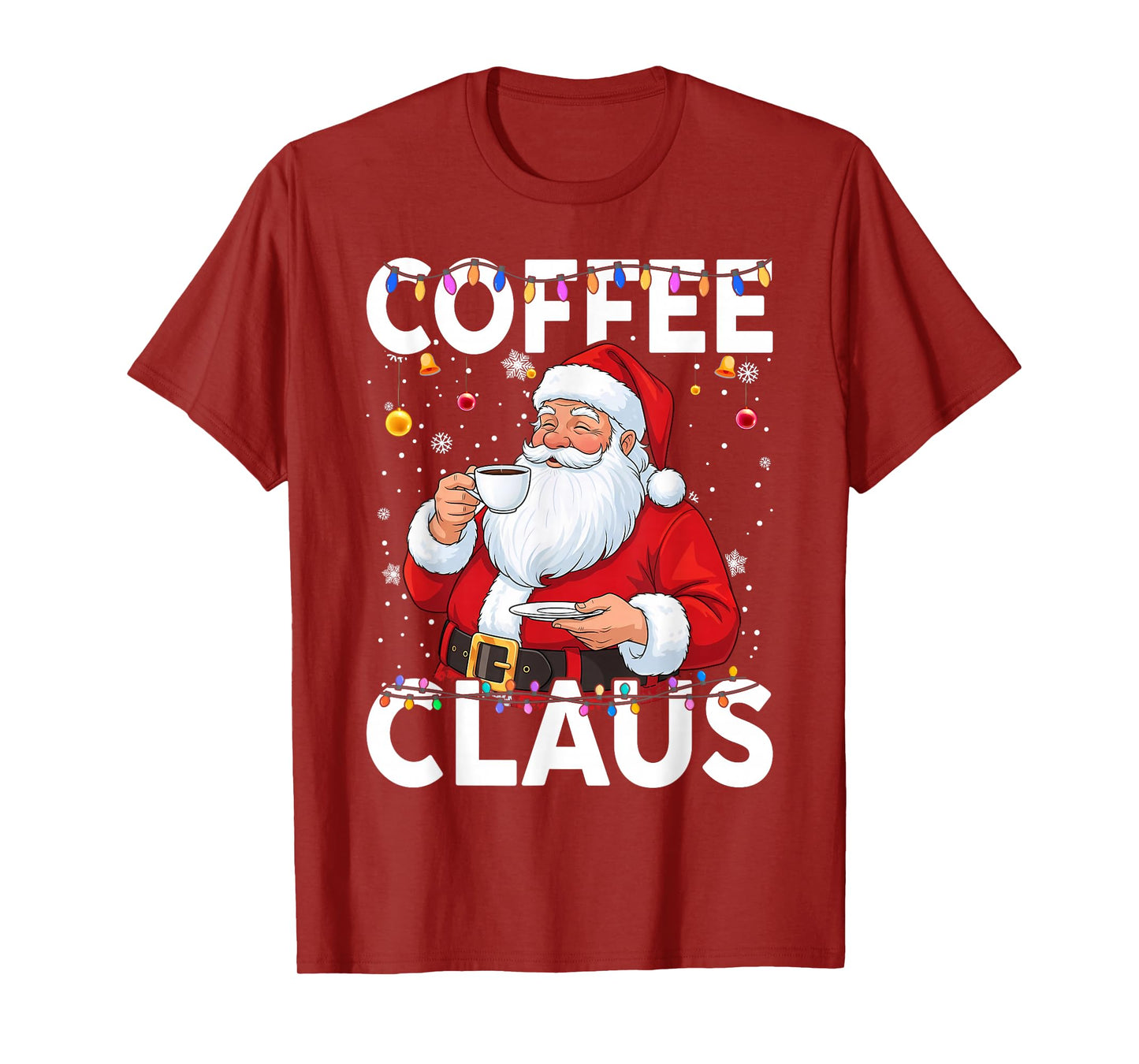 Coffee Santa Claus Christmas Matching Costume T-Shirt