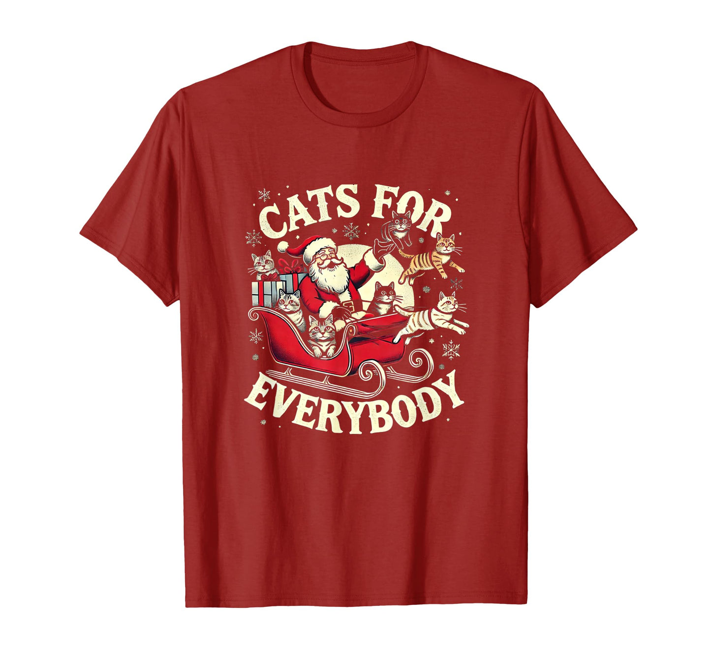 Santa Cat Lover Christmas Cats T-Shirt