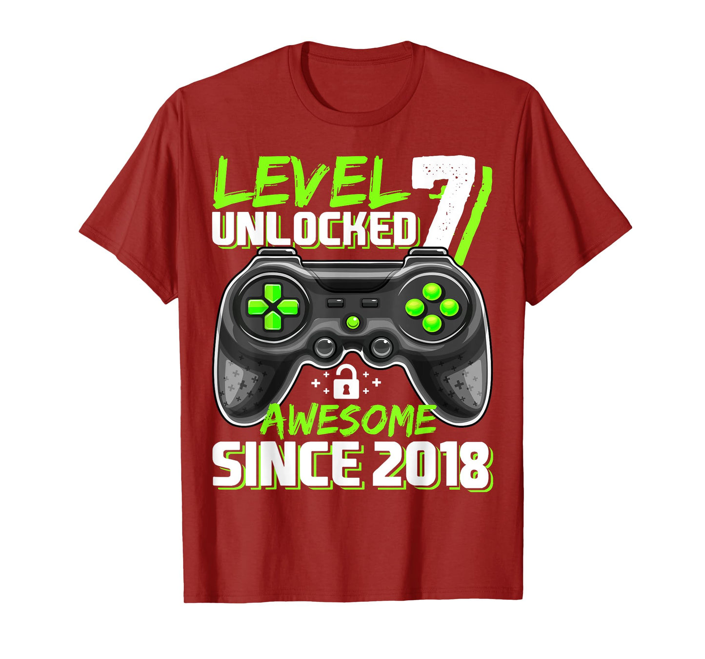 7th Birthday Boy Level 7 Gamer 7 Year Video Game Party T-Shirt