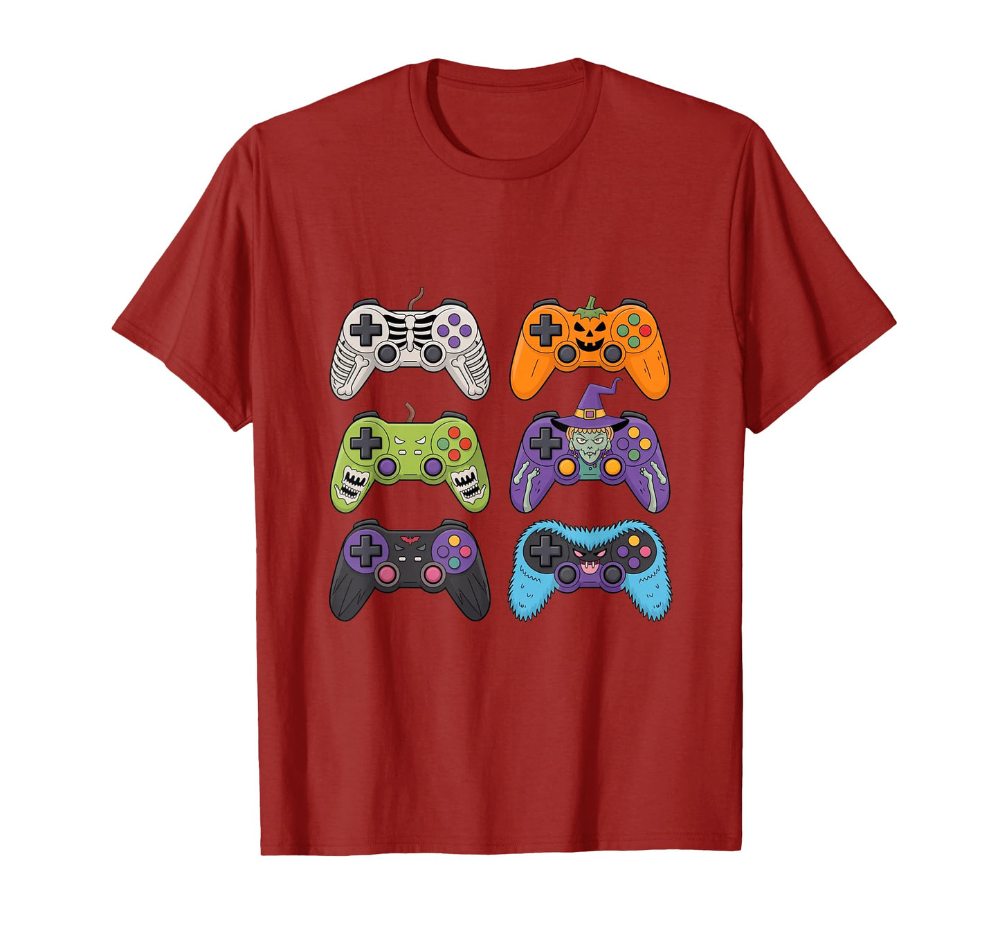 Halloween Skeleton Zombie Gaming Controllers Mummy Boys Kids T-Shirt