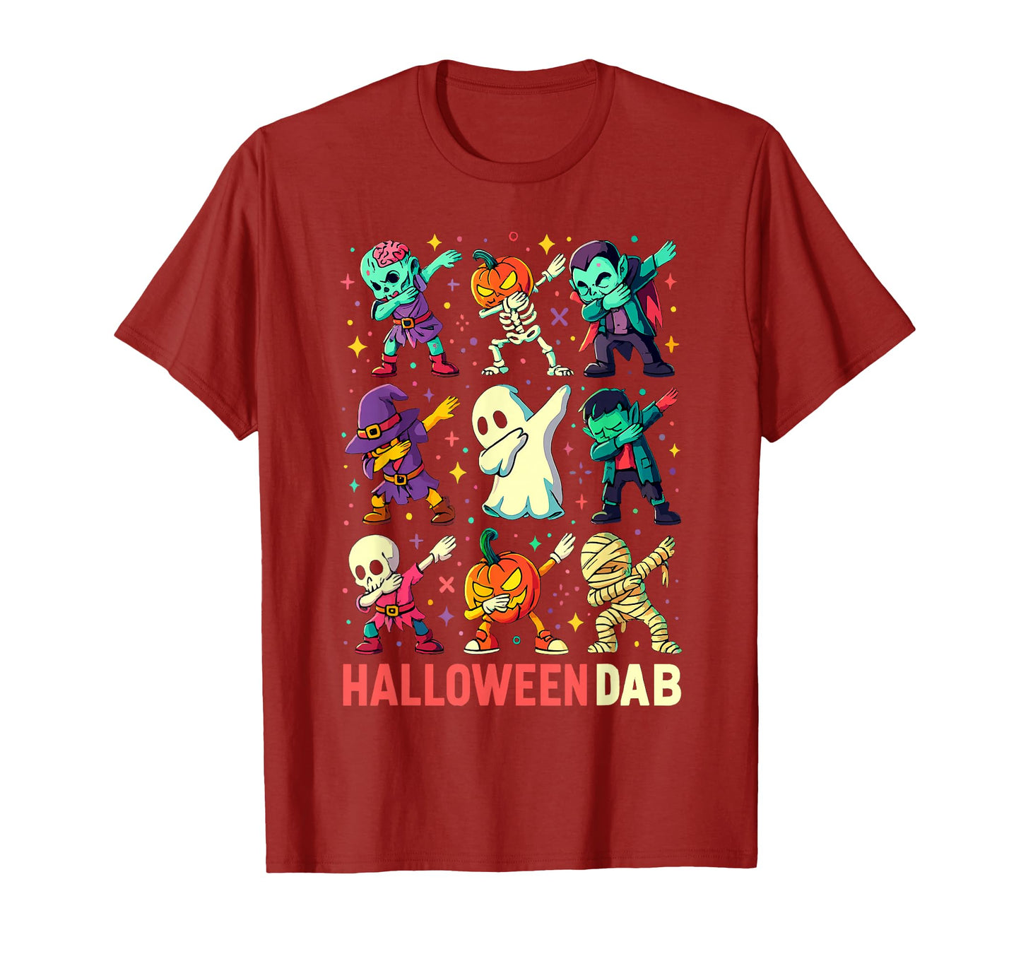 Spooky Dabbing Monsters Crew Dab Dance Fun T-Shirt
