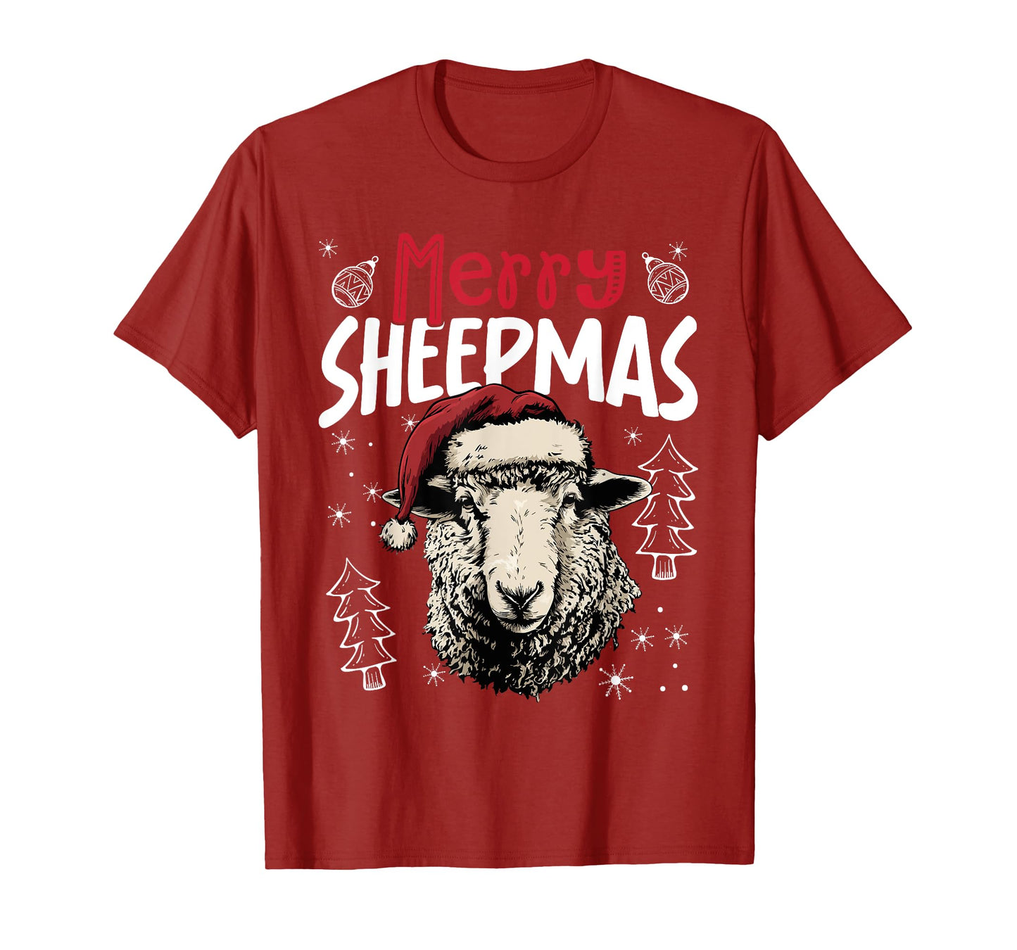 Merry Sheepmas Funny Christmas Sheep T-Shirt
