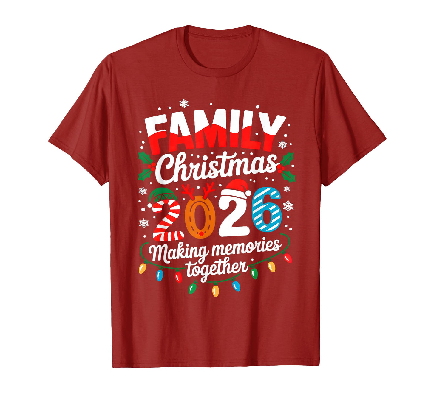 Family Christmas 2026 Matching Family Xmas Squad Santa 2026 T-Shirt