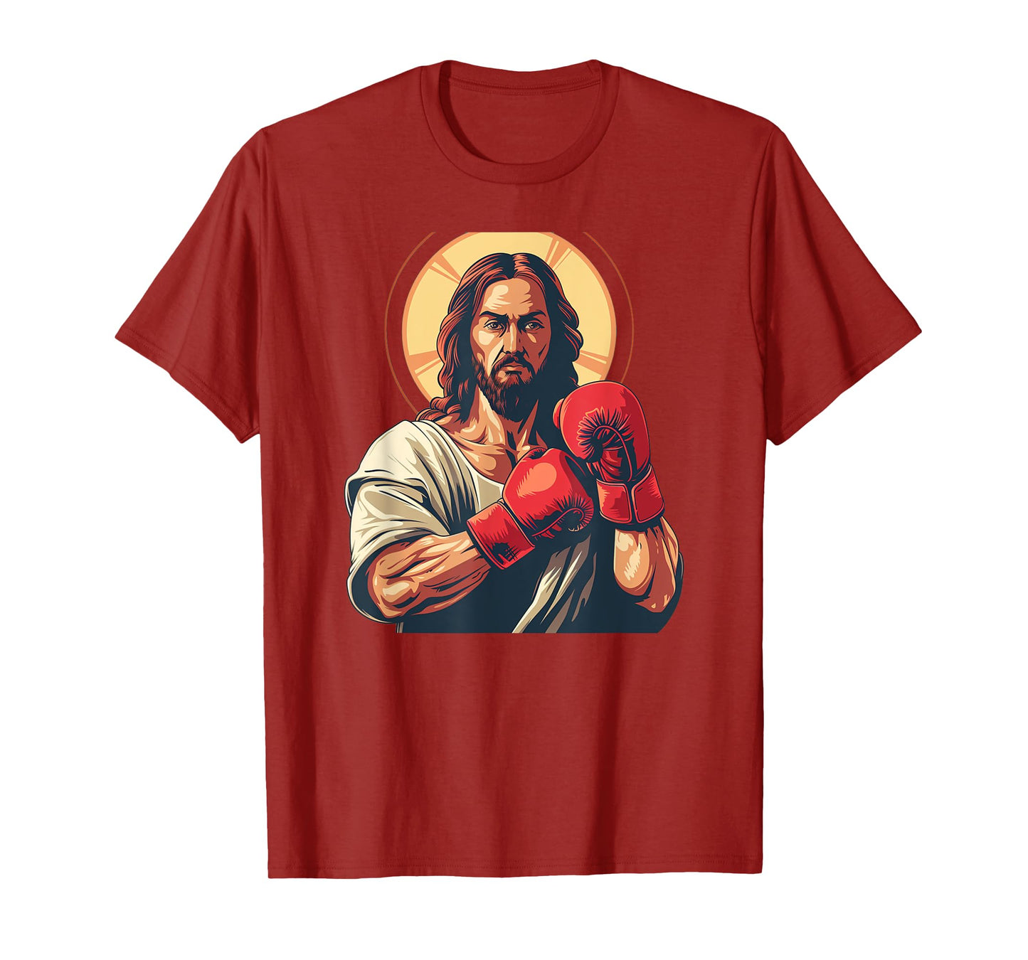 Pretty Jesus with boxing Gloves for Religious and Sports Fan T-Shirt