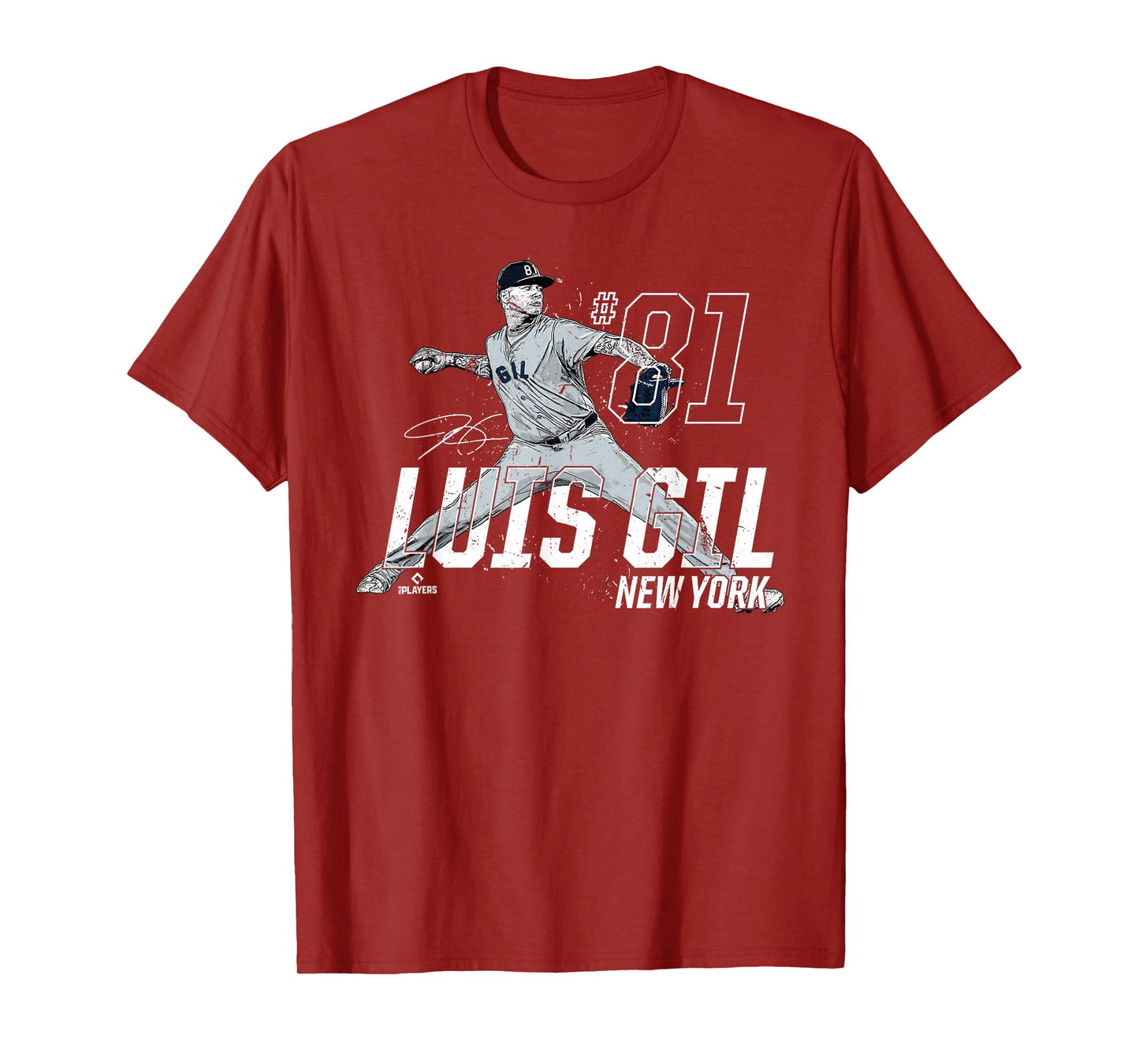 Dynamic Pose Luis Gil New York Baseball MLBPA T-Shirt