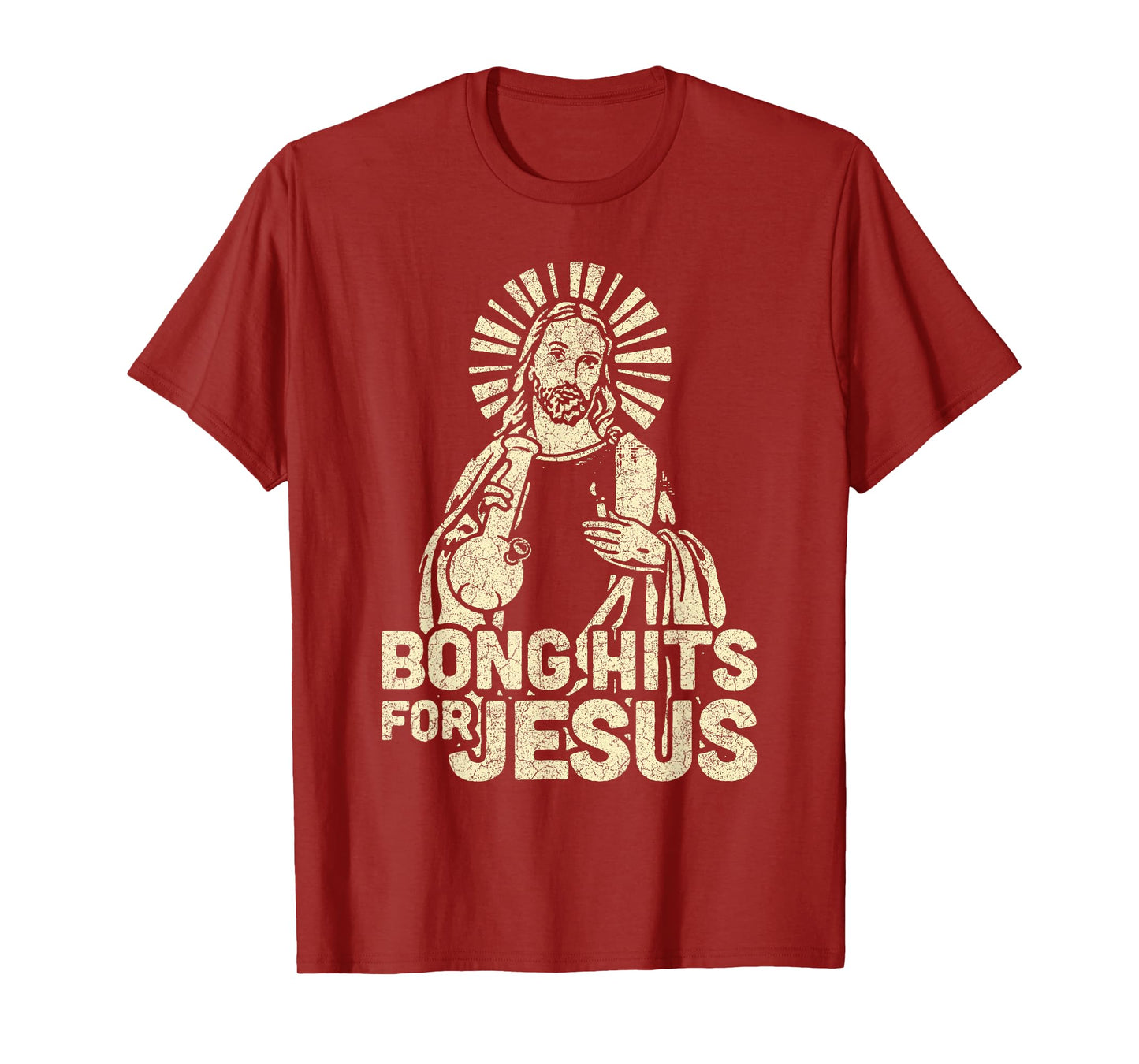 Bong Hits For Jesus Christian Jesus Graphic T-Shirt