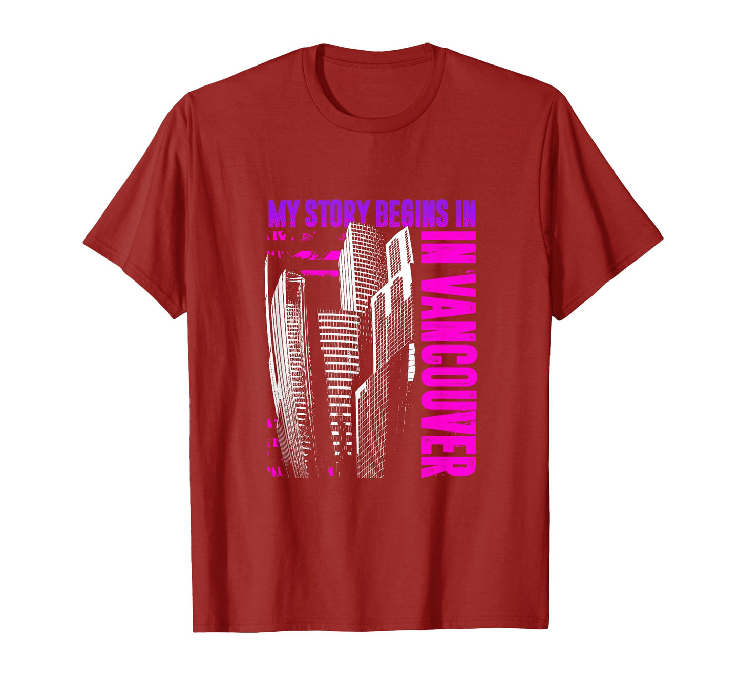 Vancouver Skyline T-shirt for Men, Women, Boys, & Girls T-Shirt