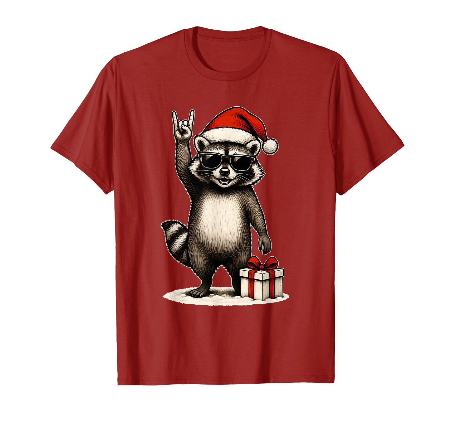 Christmas Funny Raccoon T-Shirt