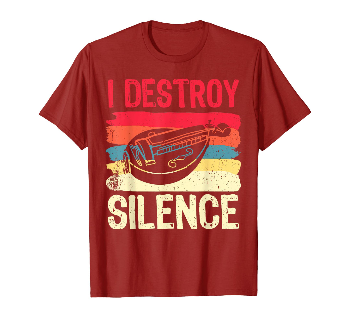 Funny Hurdy gurdy Shirt I Destroy Silence Musician Player T-Shirt