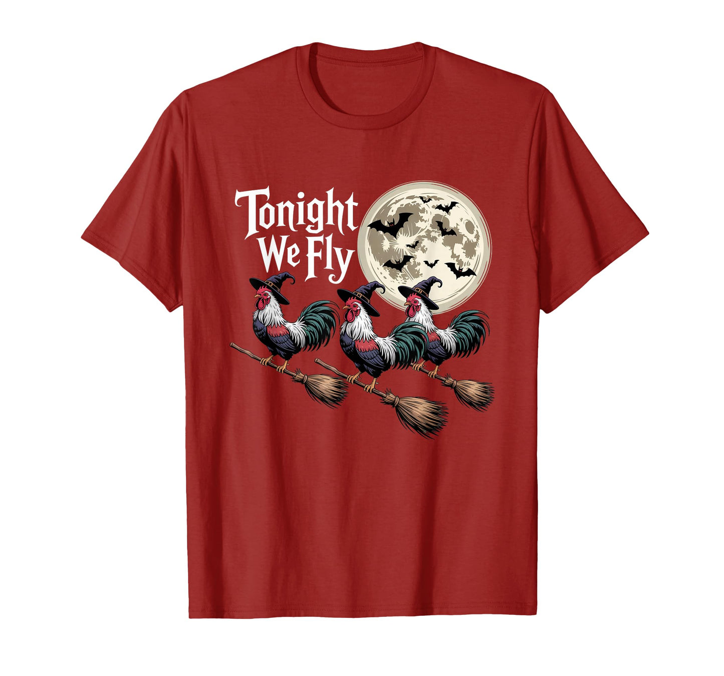 Tonight We Fly Funny Chicken Halloween Costume Spooky Season T-Shirt