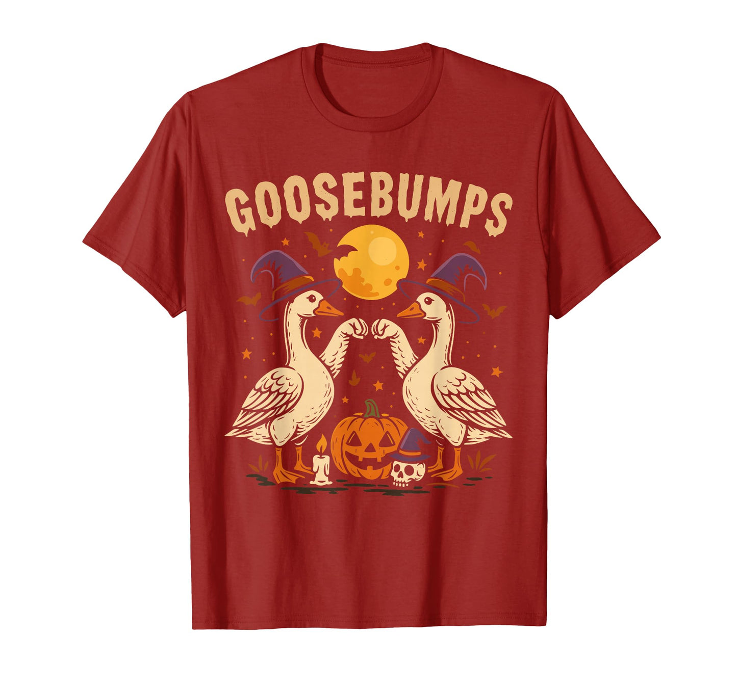 Cute Spooky Goose Shirt, Funny Halloween Goose Bumps T-Shirt