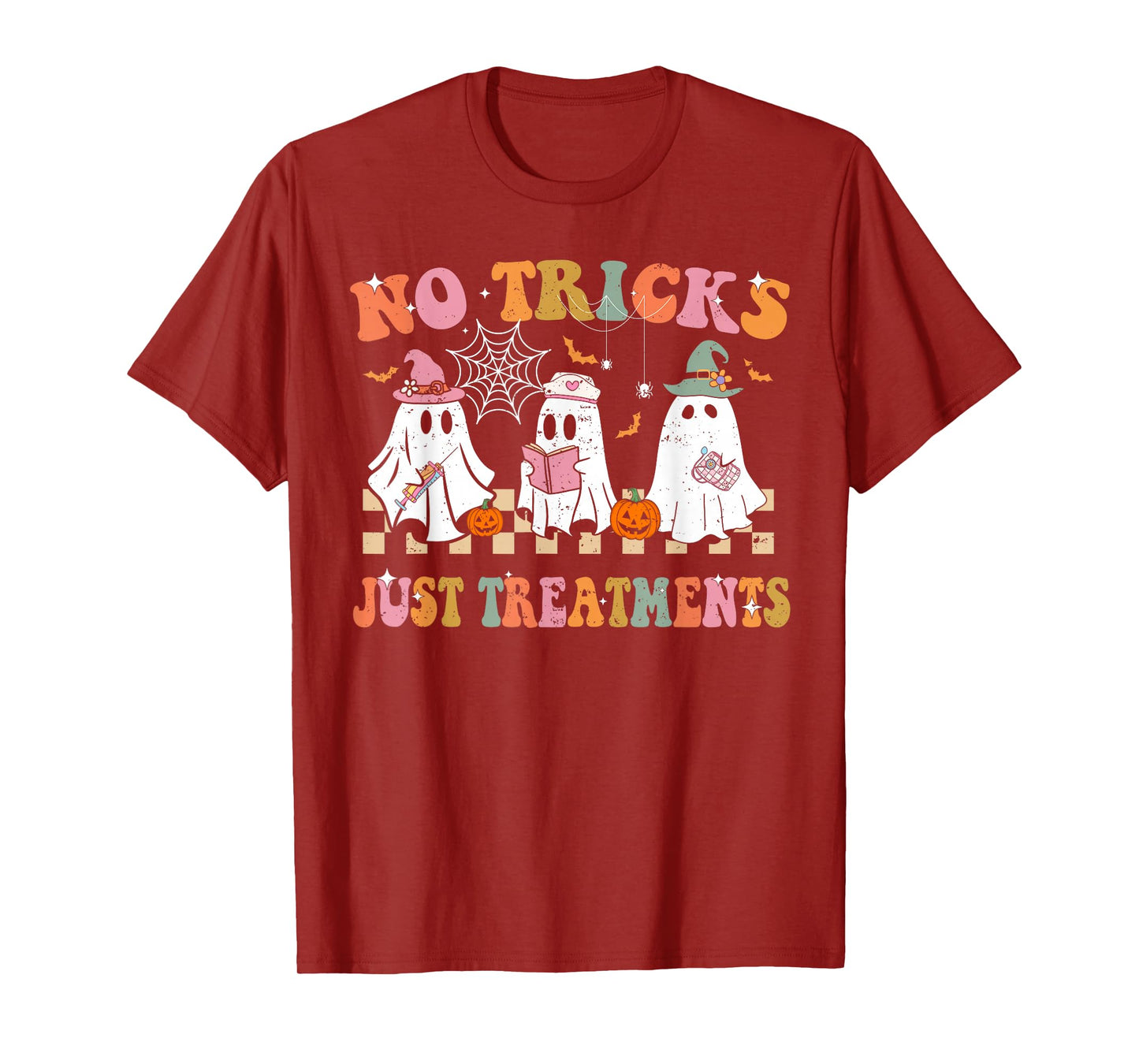 Funny Nurse Ghost for Scrub Life & Nursing Halloween Lovers T-Shirt