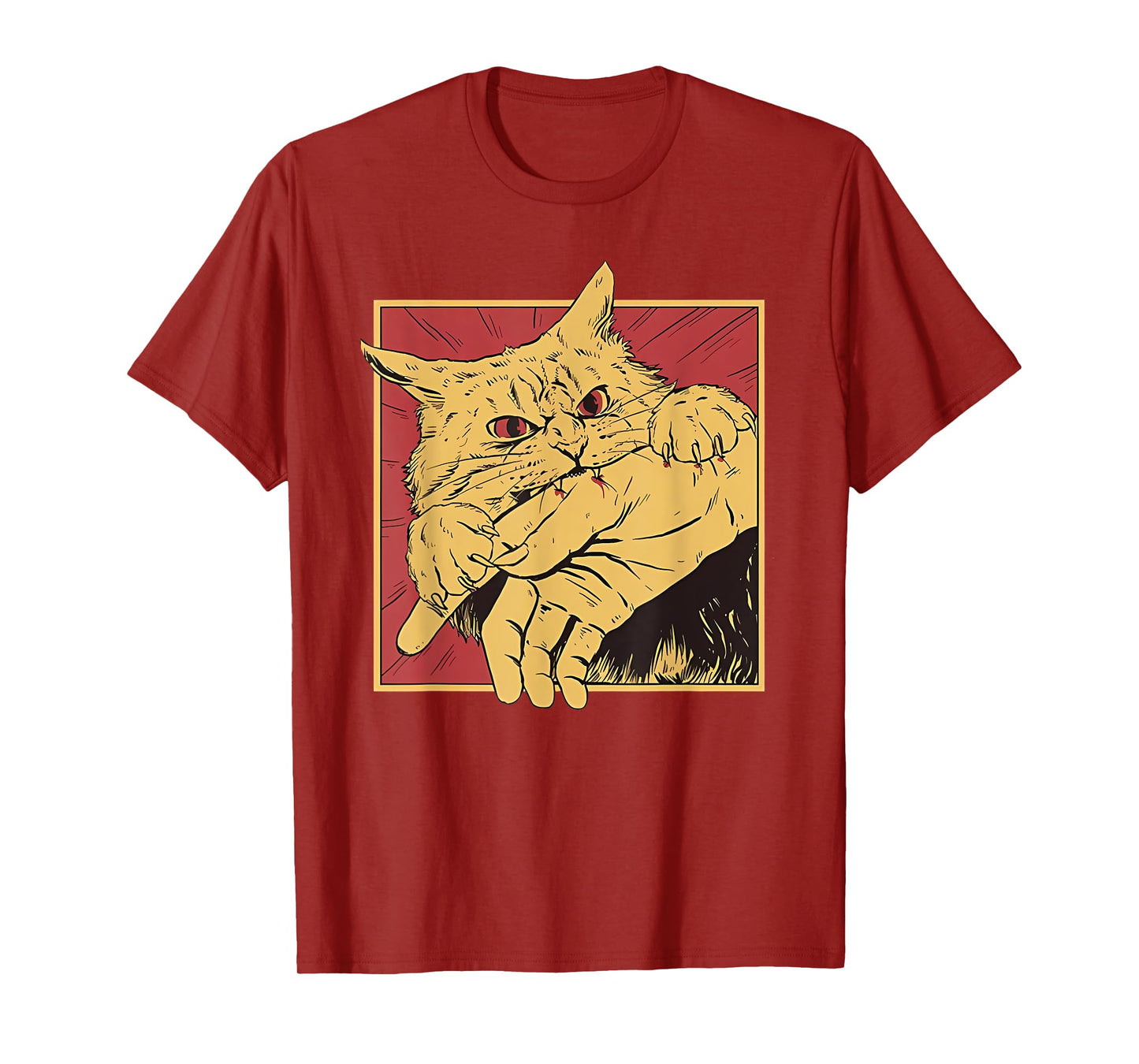 cat bite anime T-Shirt for Men Women