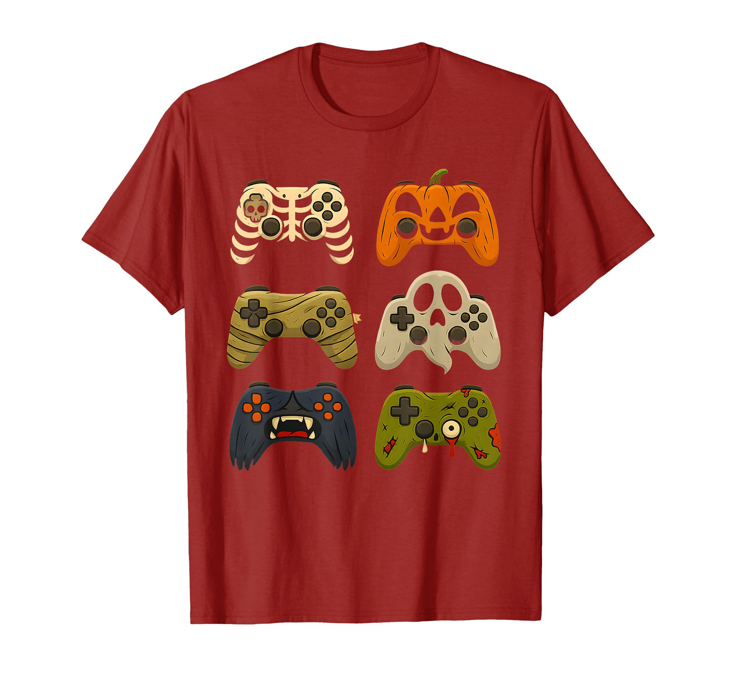 Halloween Skeleton Zombie Gaming Controllers Mummy Gifts Kid T-Shirt