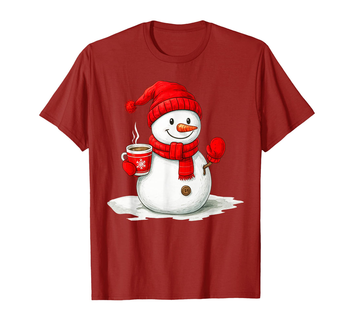 Snowman Family Christmas Matching Costume Men Women Kids T-Shirt