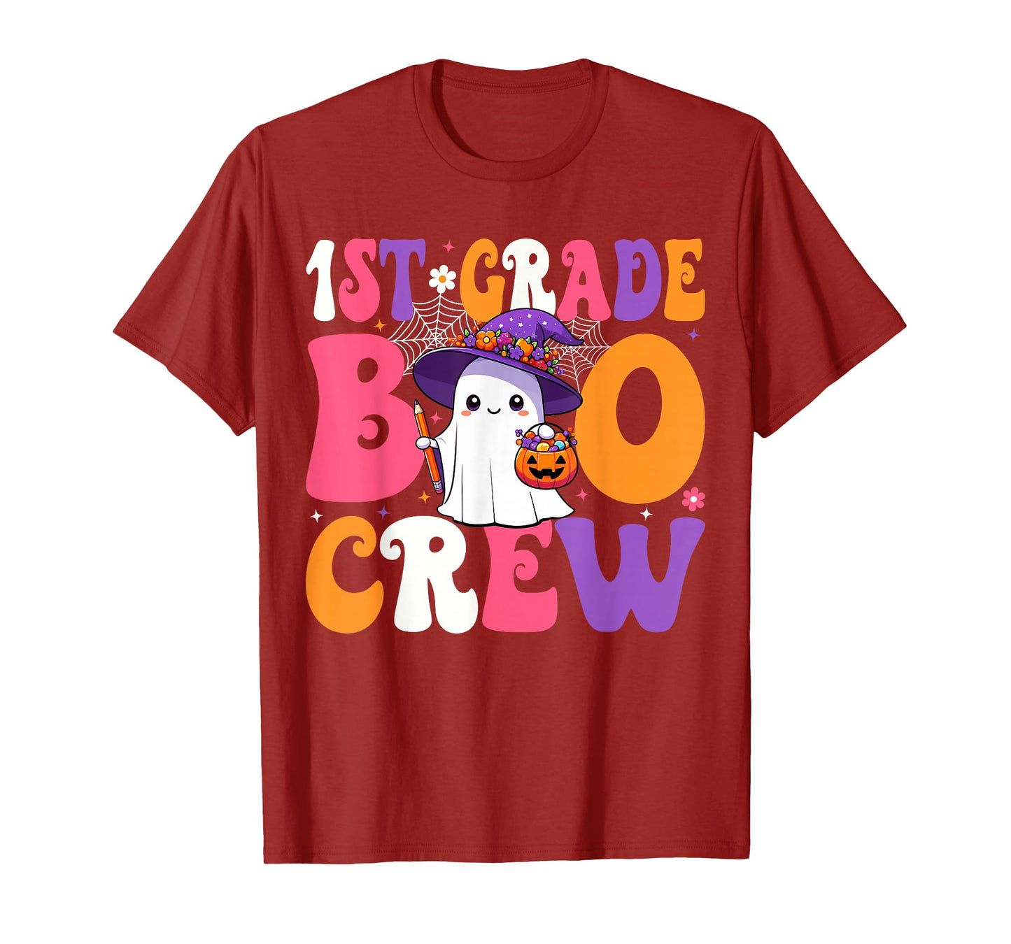 1st Grade Boo Crew Halloween First Grade Halloween Teacher T-Shirt