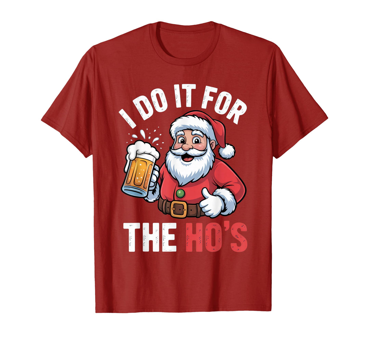 Funny Santa Beer Christmas Drinking Outfit T-Shirt