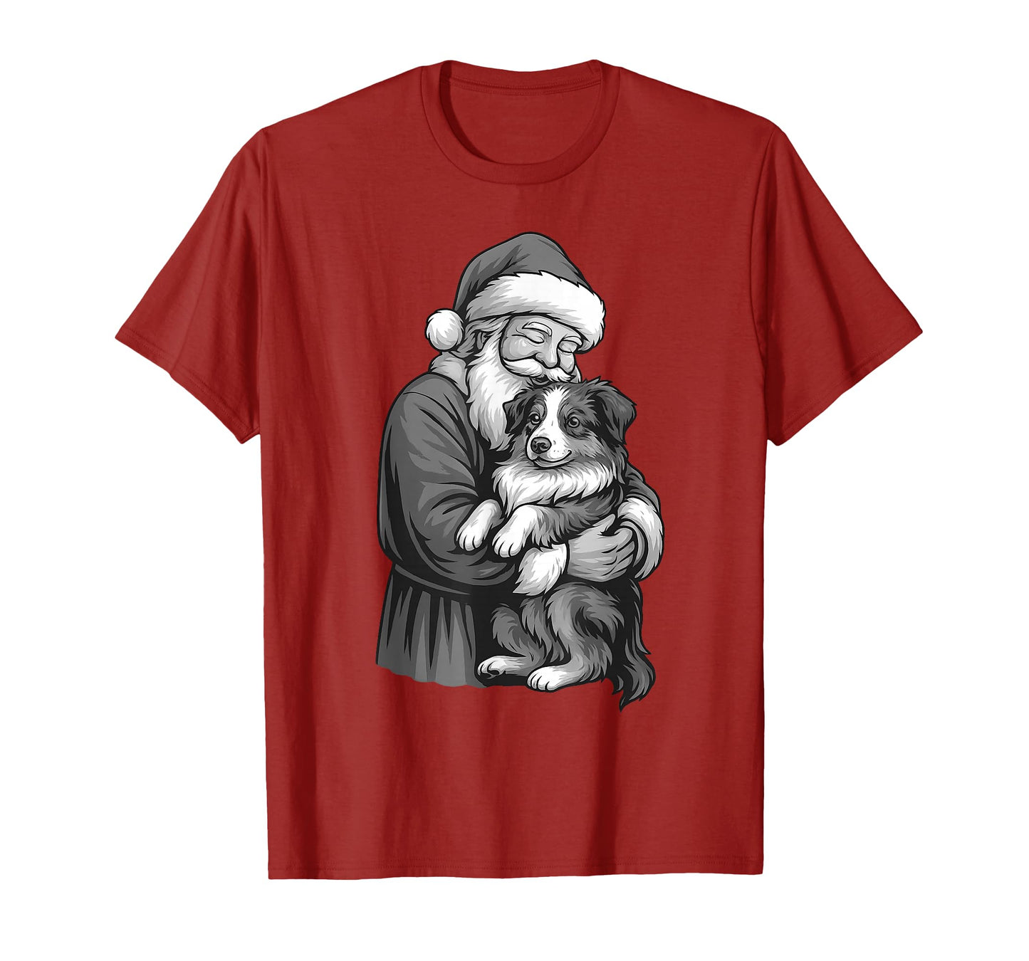 Australian Shepherd Santa Claus Christmas Dog Lover T-Shirt
