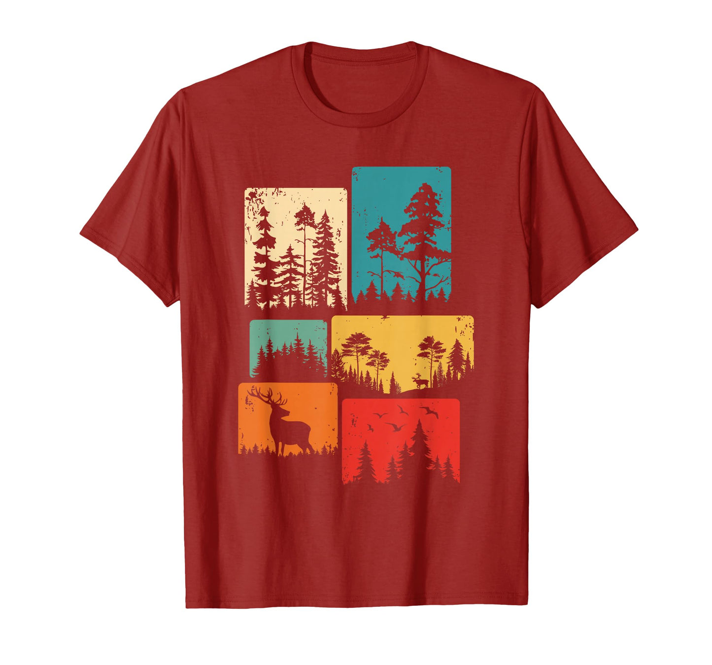 Trees Wildlife Nature Outdoor Vintage Forest T-Shirt