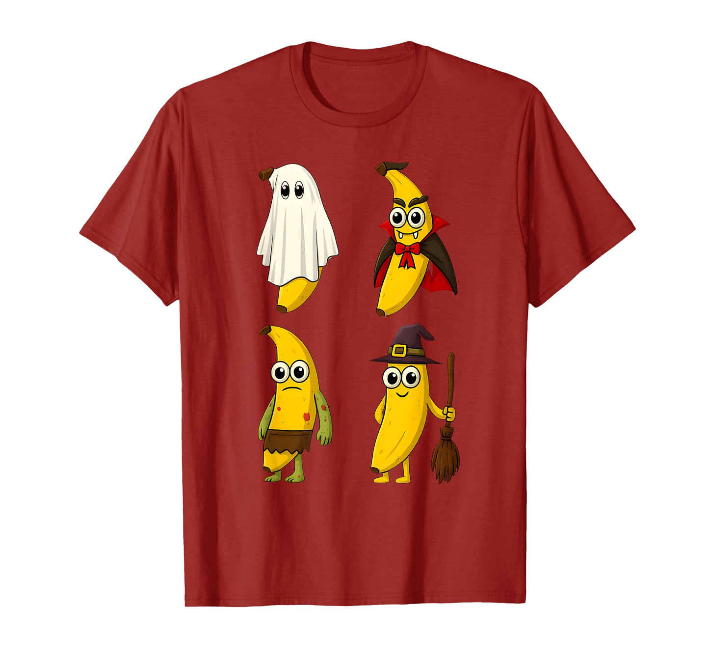 Funny Banana Ghost Witch Zombie Halloween Costume Boys Girls T-Shirt