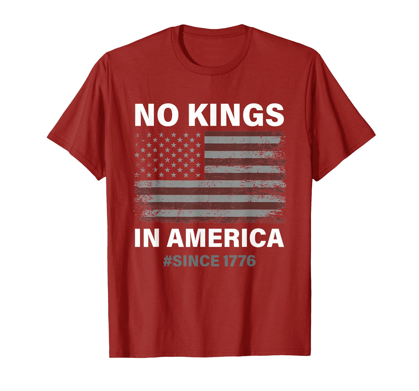 No Kings in America Since 1776 Vintage USA Flag No Kings T-Shirt