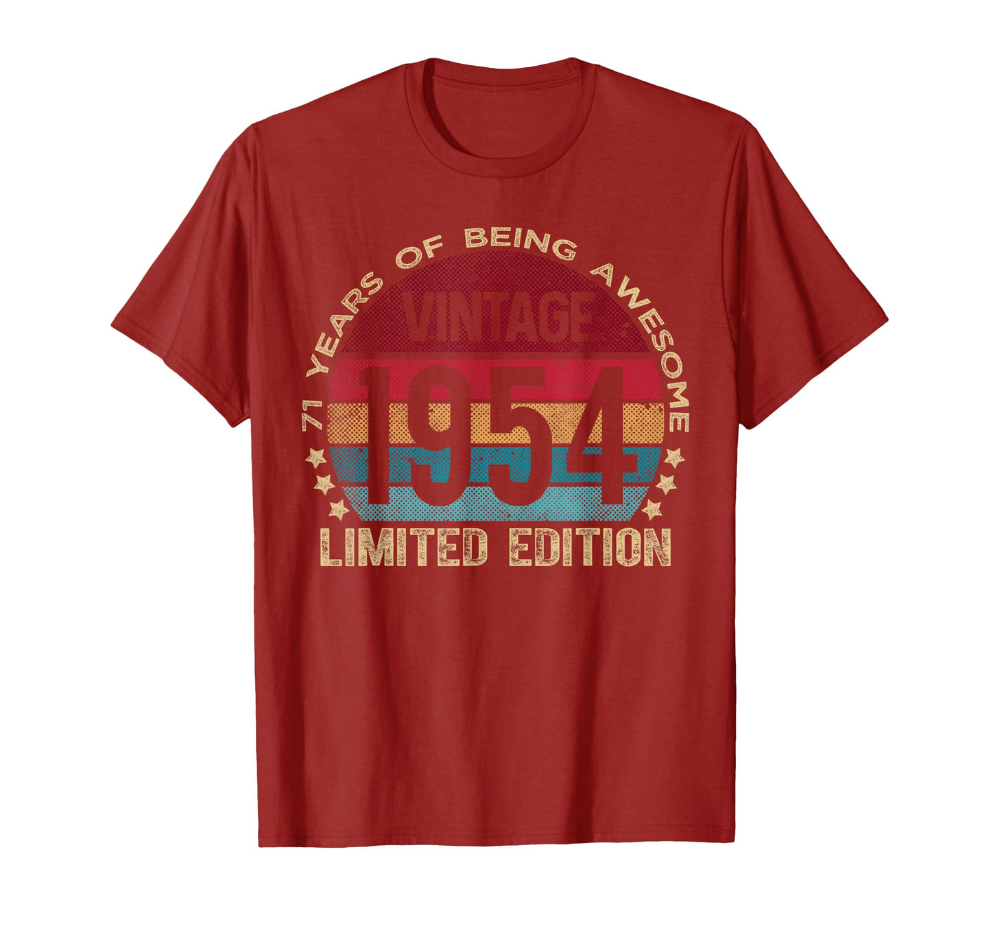 71 Year Old Gifts Vintage 1954 Limited Edition 71st Birthday T-Shirt