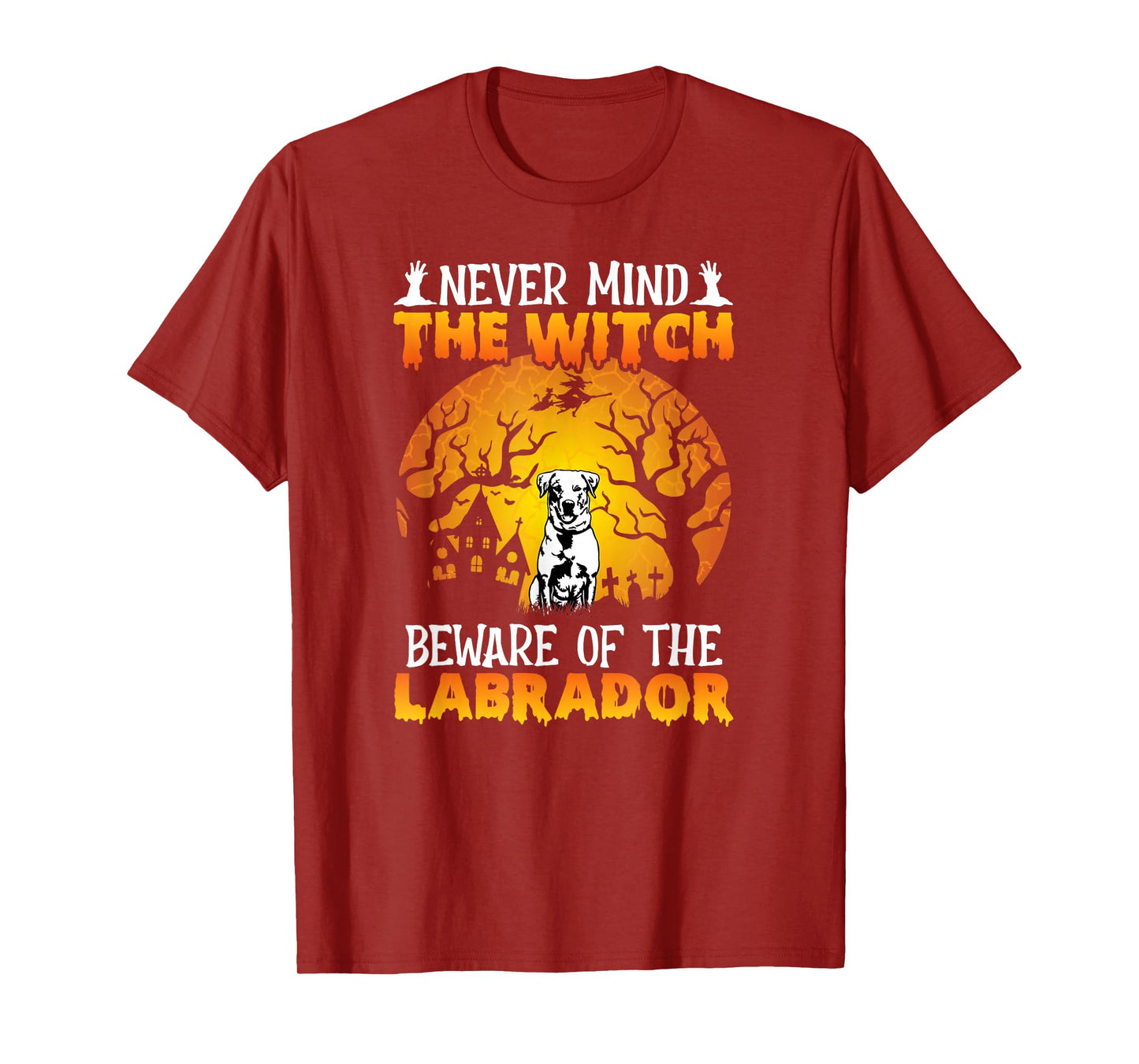 Happy Halloween Vibes Decor Beware of The Labrador T-Shirt