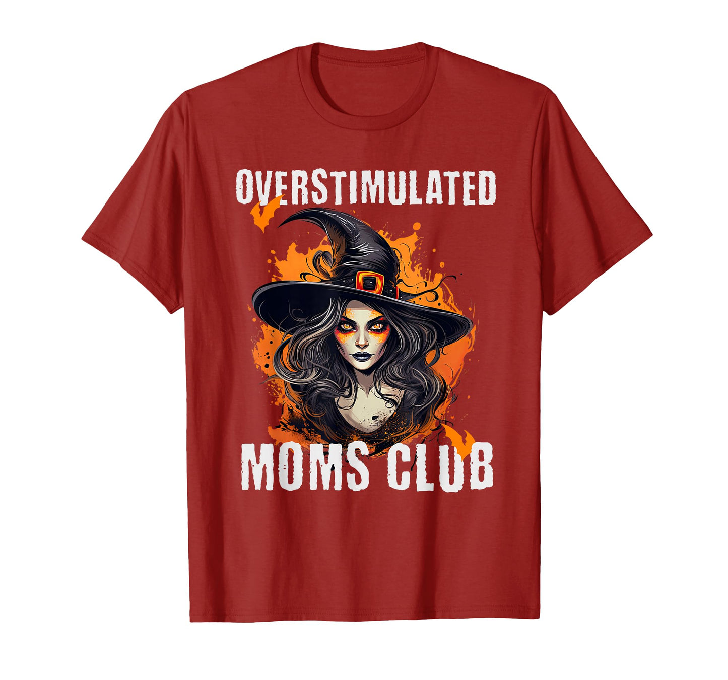 Overstimulated Moms Club Witch Design T-Shirt