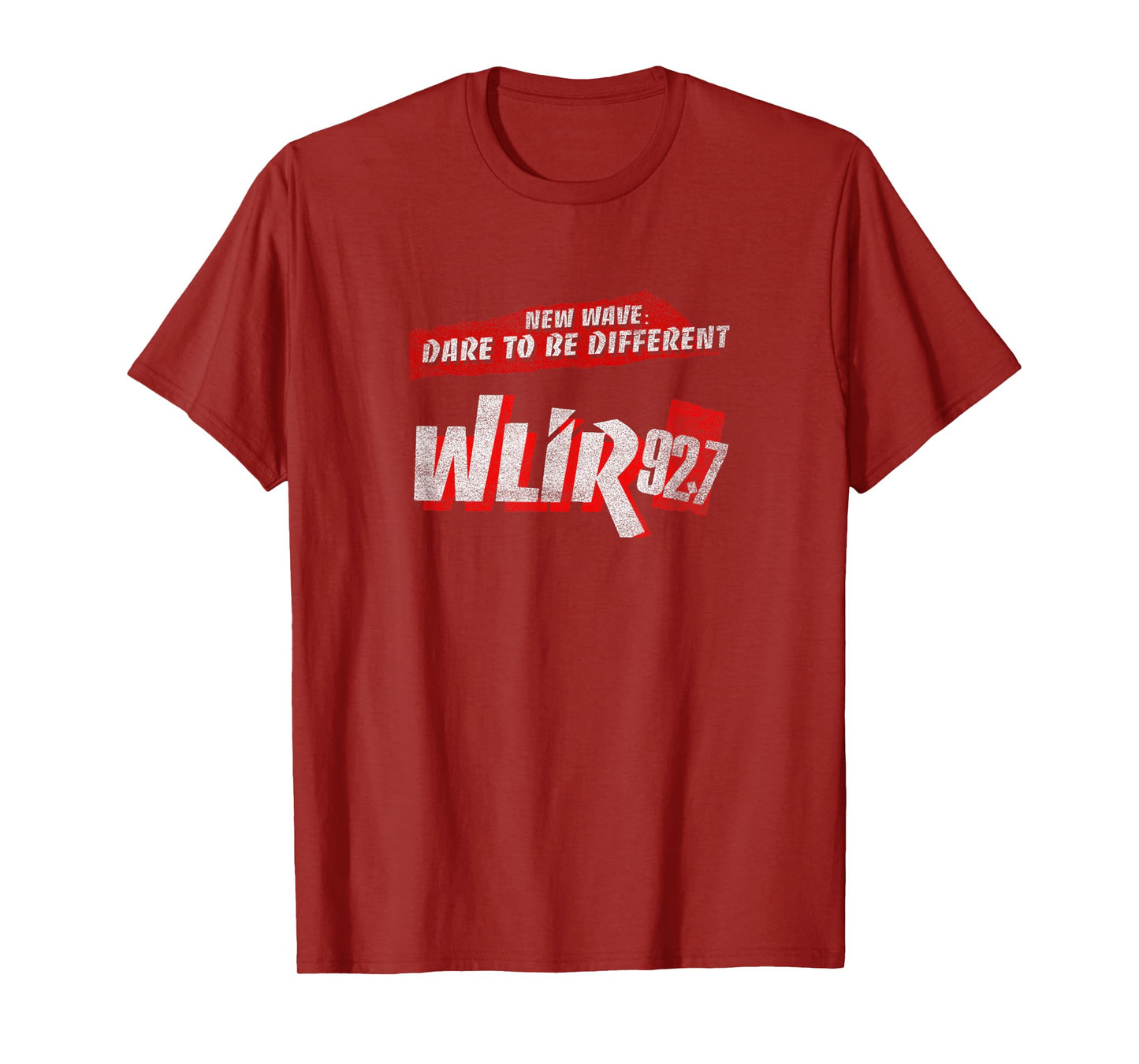 Vintage Radio 80s 90s Basic White Wlir Red Text Retro Music T-Shirt