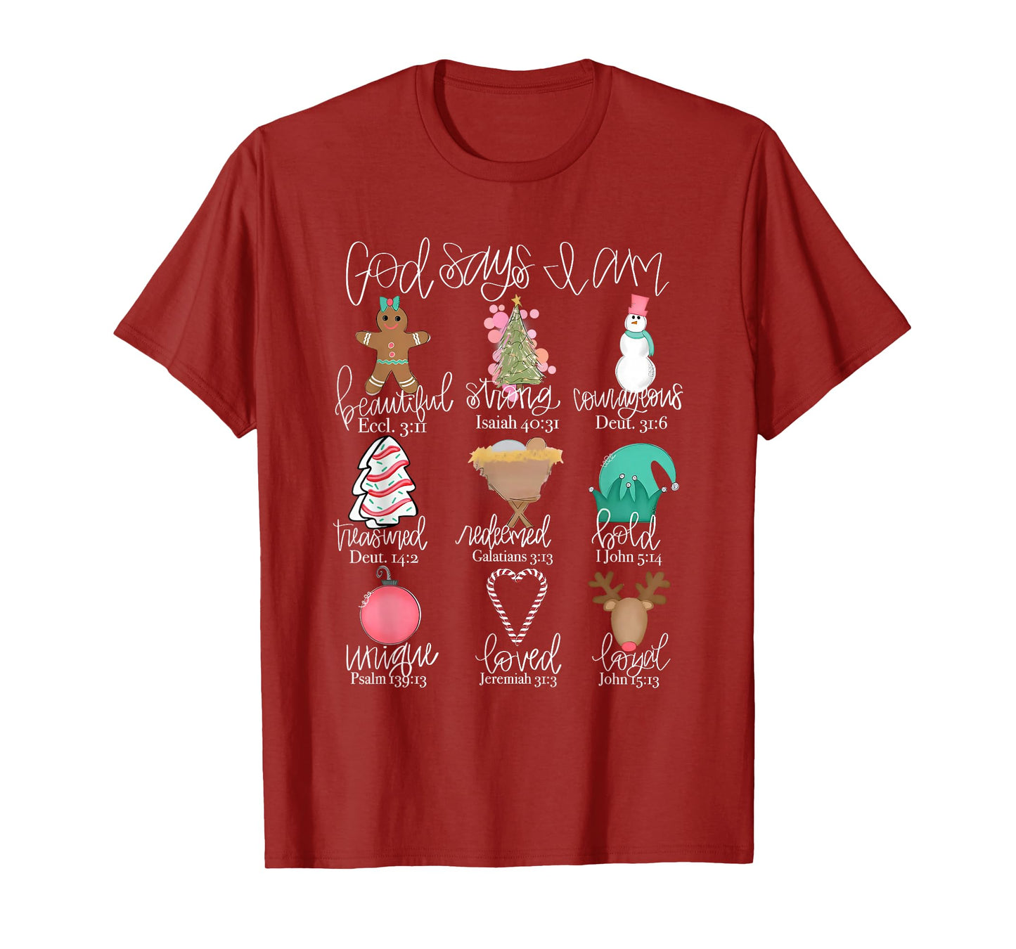 God Says I Am... Merry Christmas Jesus Christian Santa Squad T-Shirt