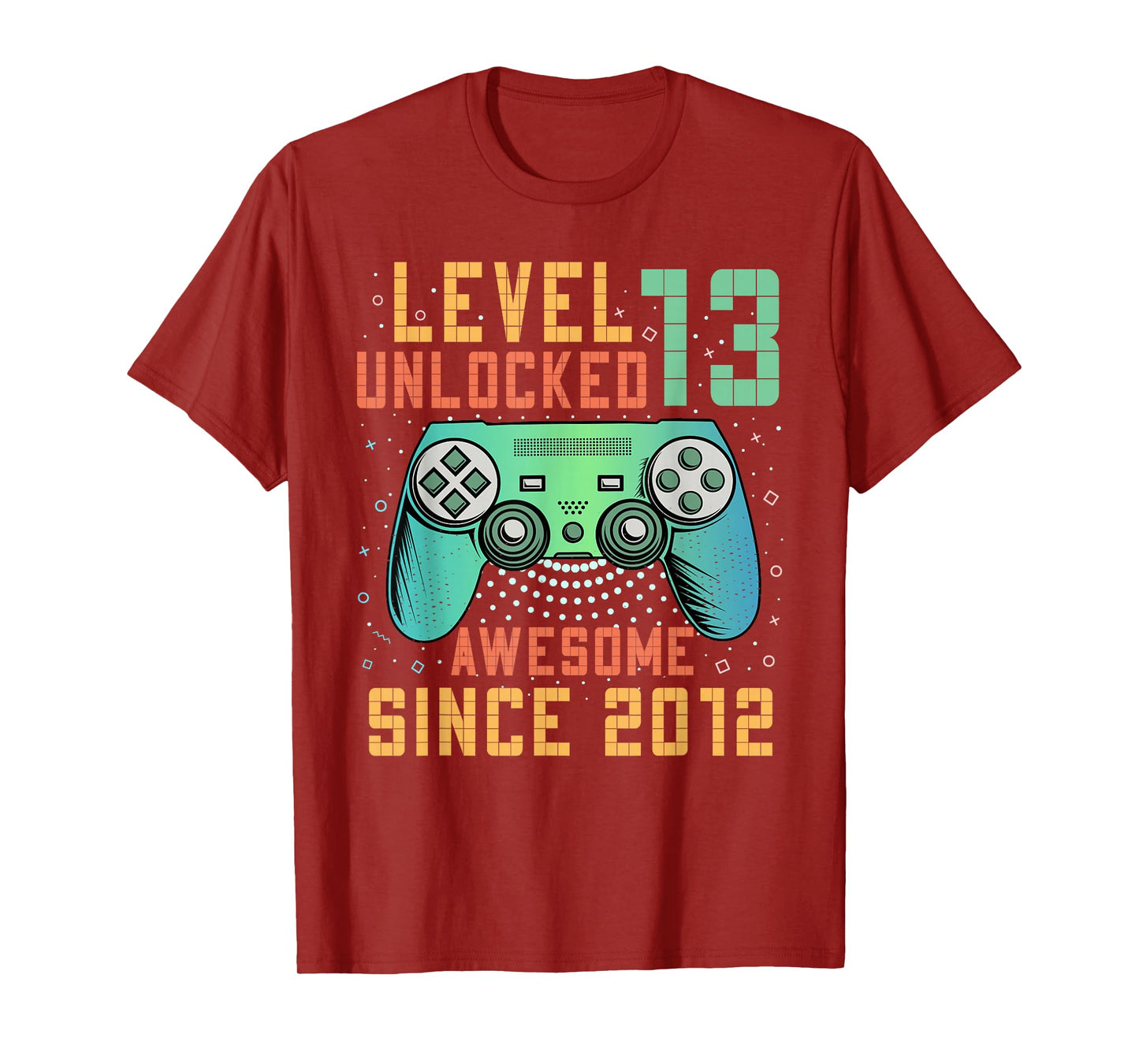 Level 13 Unlocked 13th Birthday 13 Year Old Boy Gifts Gaming T-Shirt