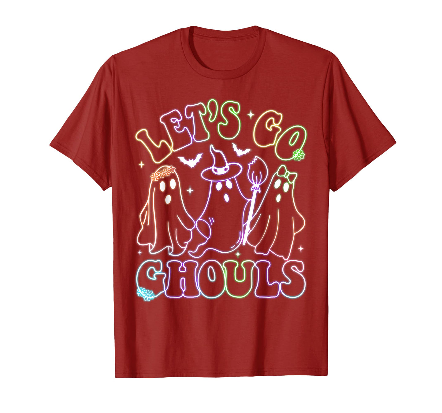 Let's Go Ghouls Halloween Ghost Retro Groovy Outfit Costume T-Shirt
