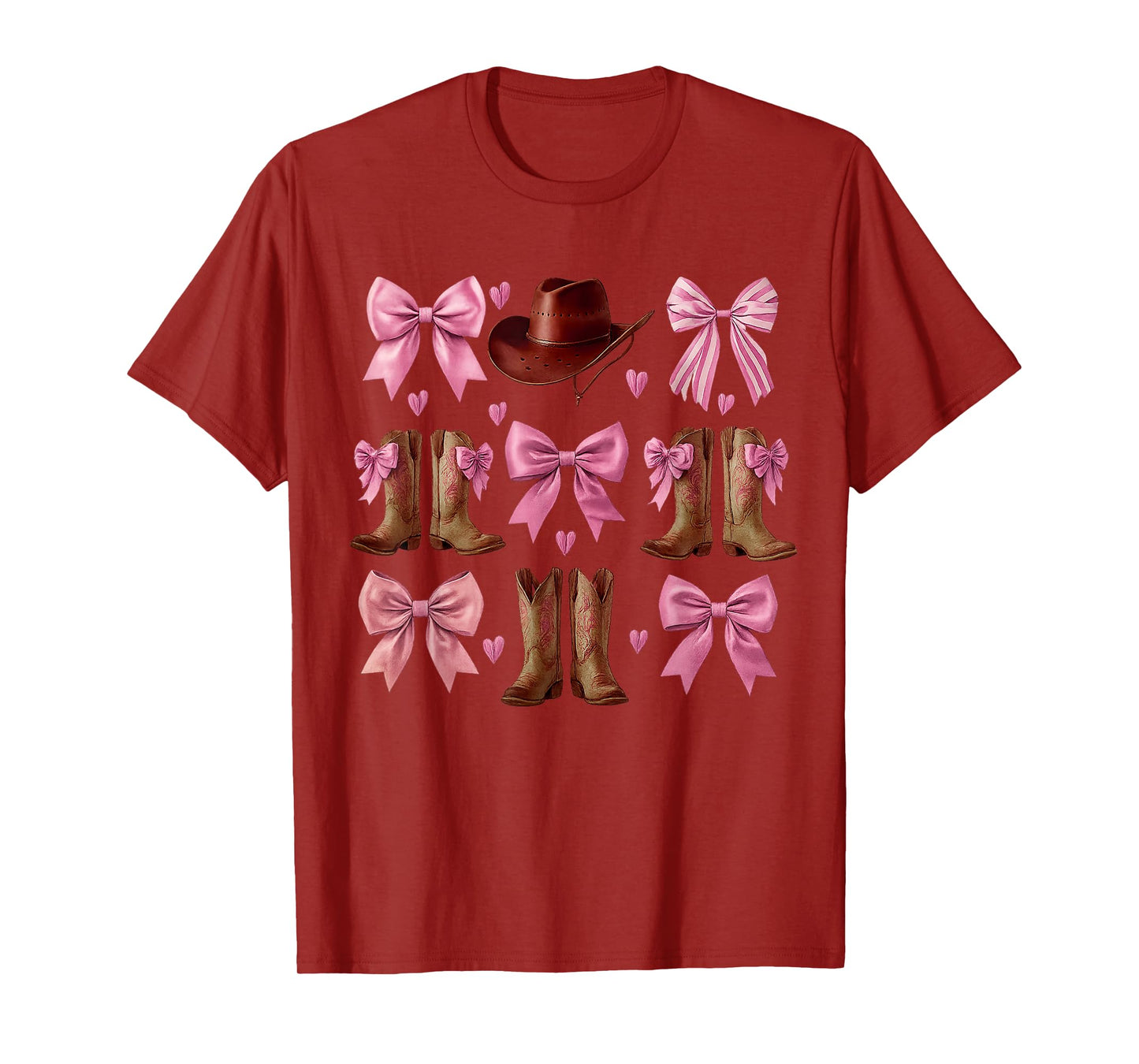 Vintage Rodeo Mama Pink Boots Coquette Bow Western Cowgirl T-Shirt