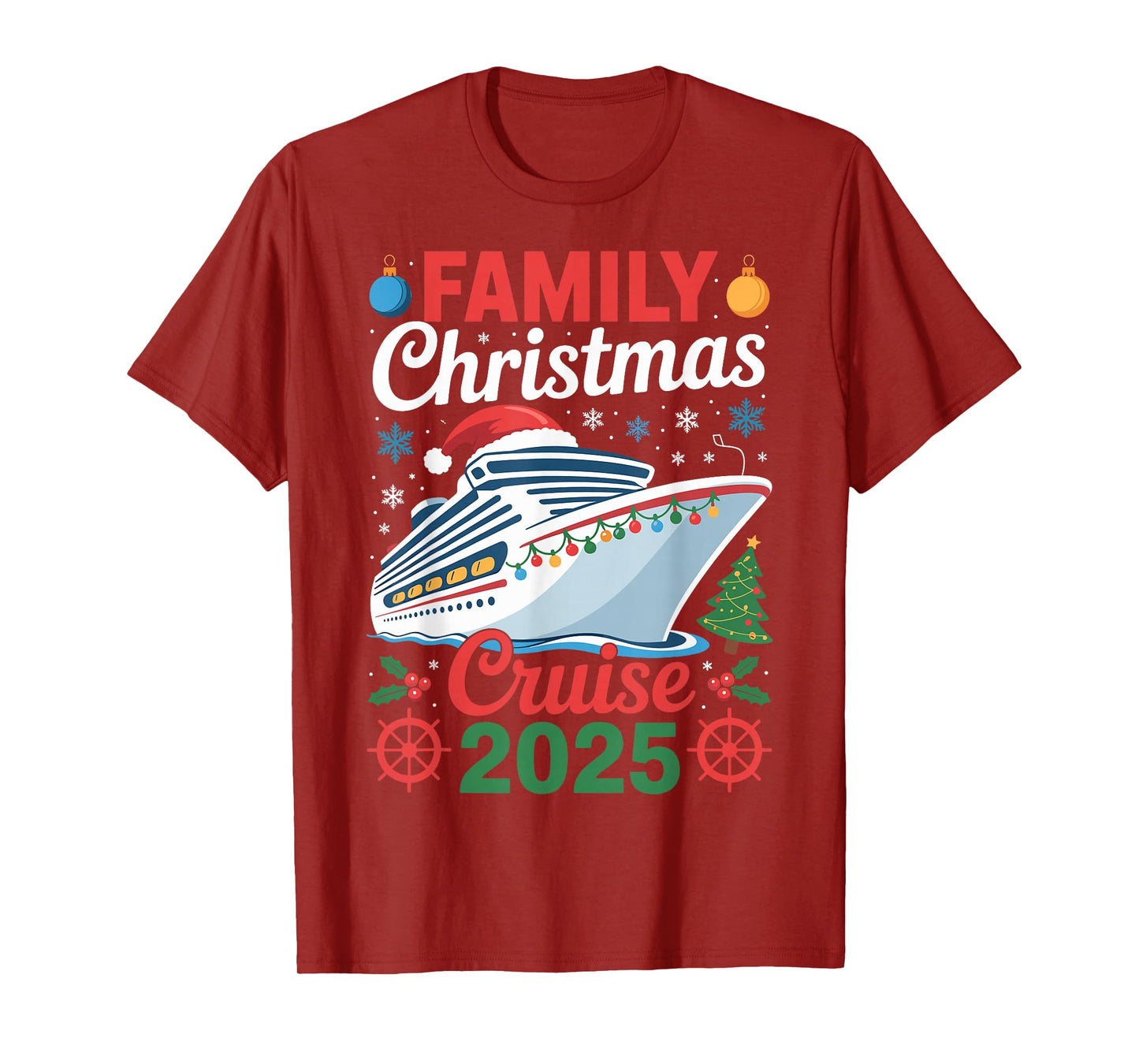 Family Christmas Cruise 2025 Holiday Vacations for Men Women T-Shirt