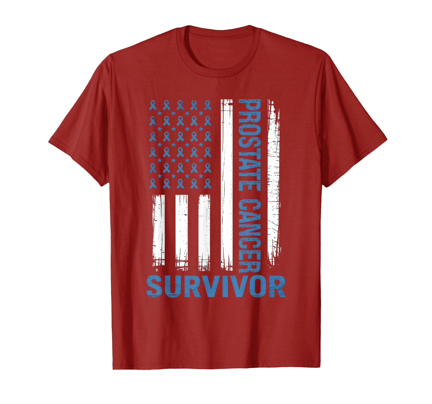 Prostate Cancer Survivor Vintage Flag Ribbon T-Shirt