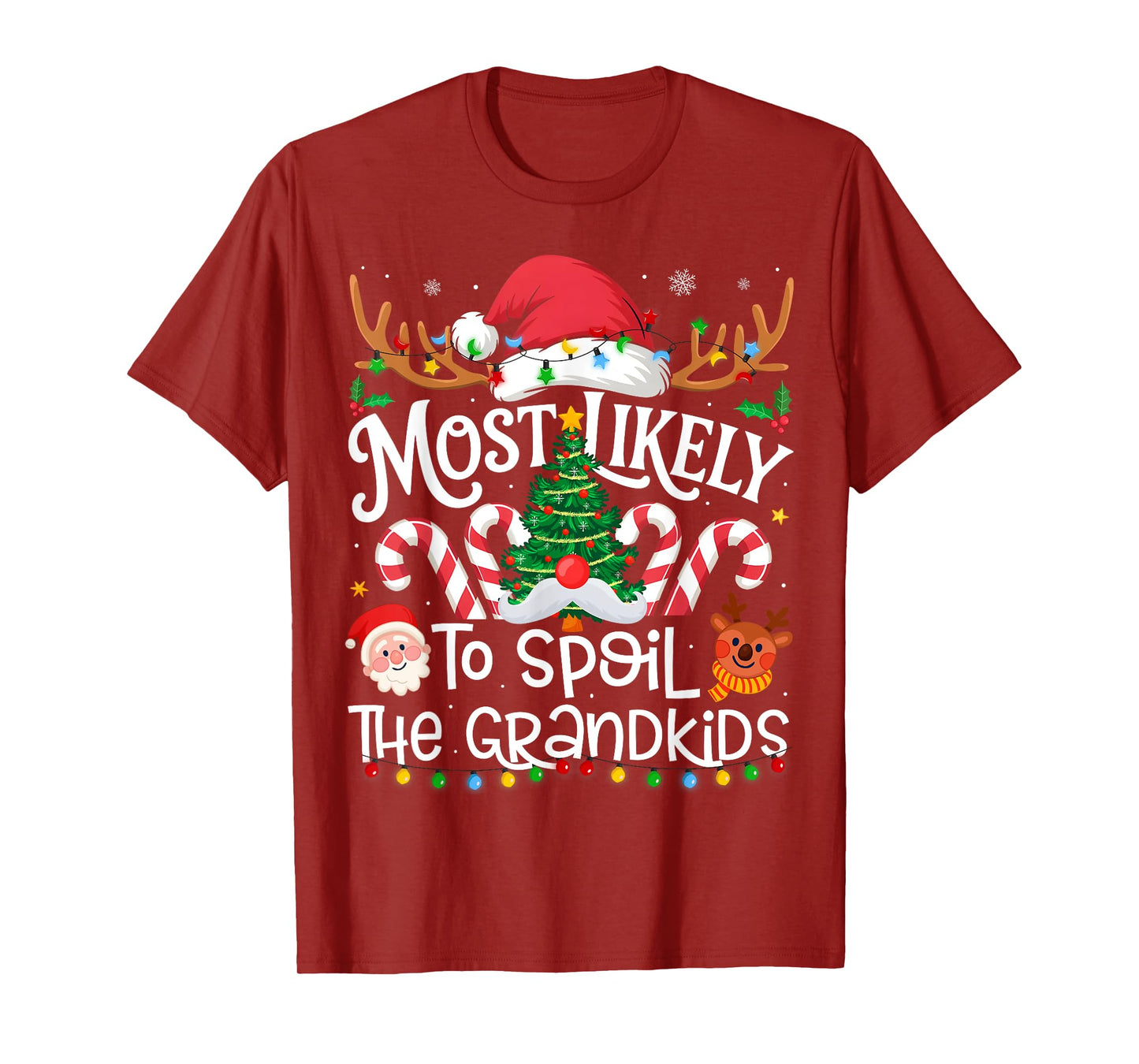 Most Likely to Spoil The Grandkids Family Matching Christmas T-Shirt